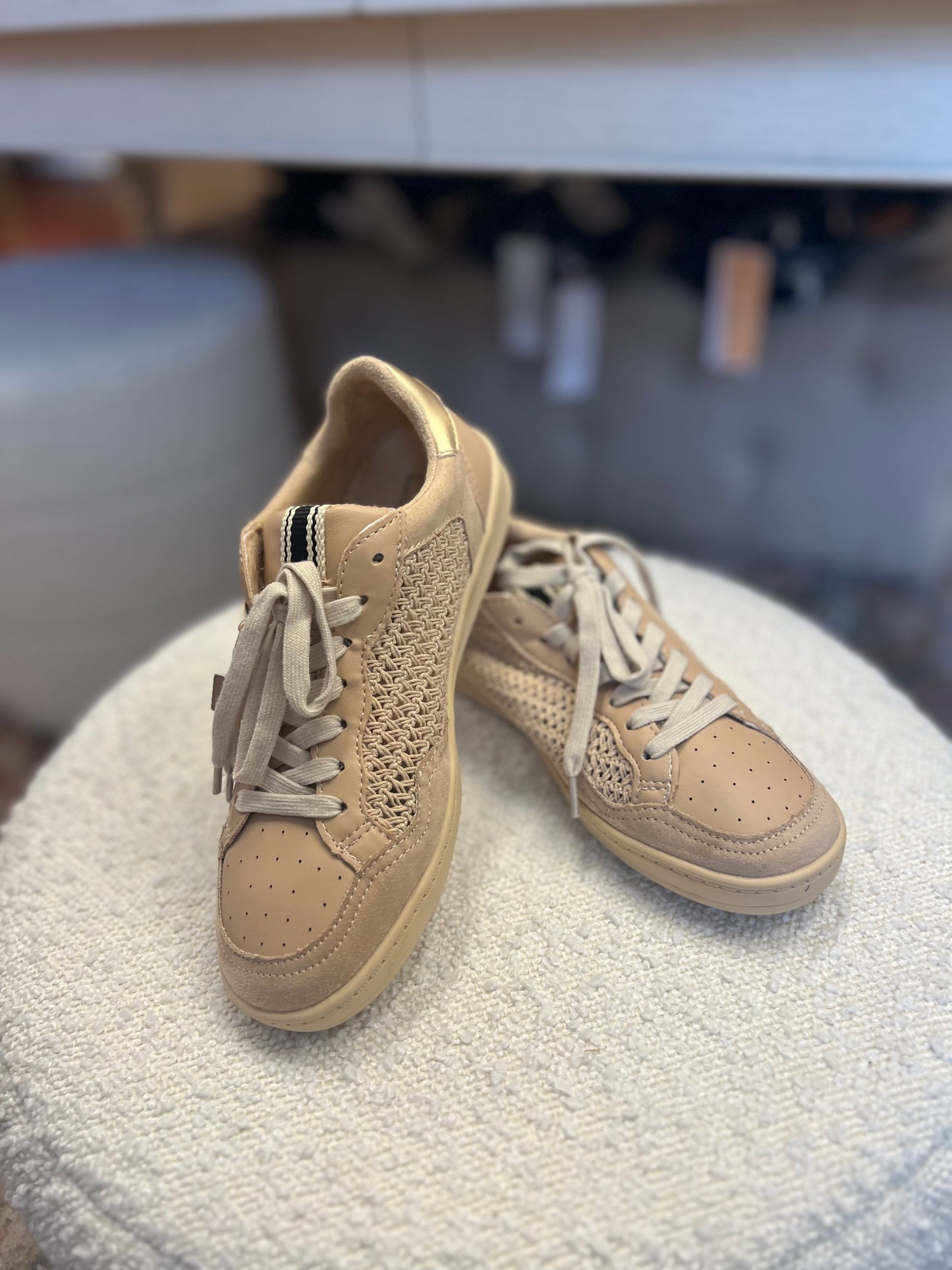 Roma Nude Woven Sneakers