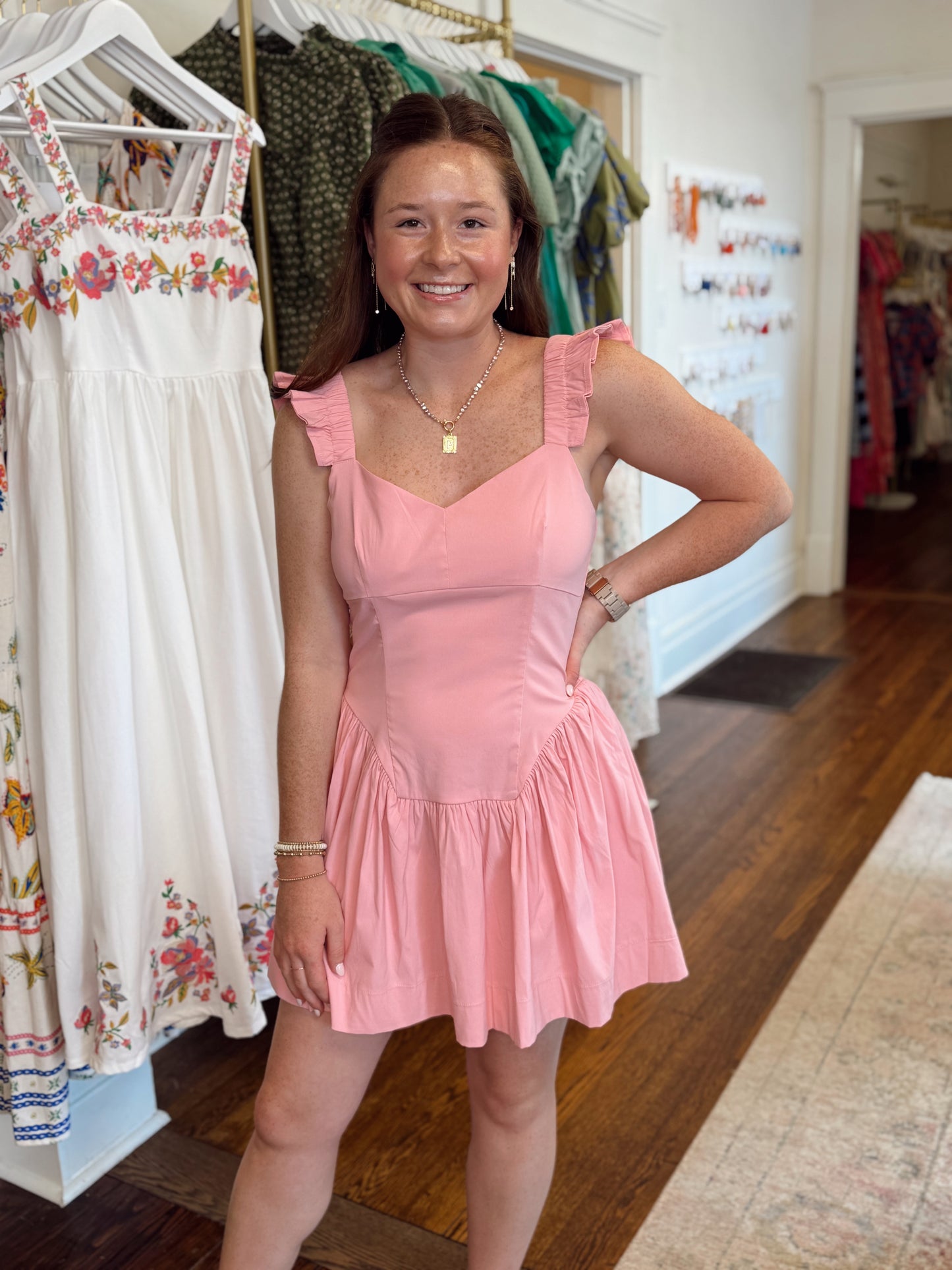Baby Pink Ruffled Dress