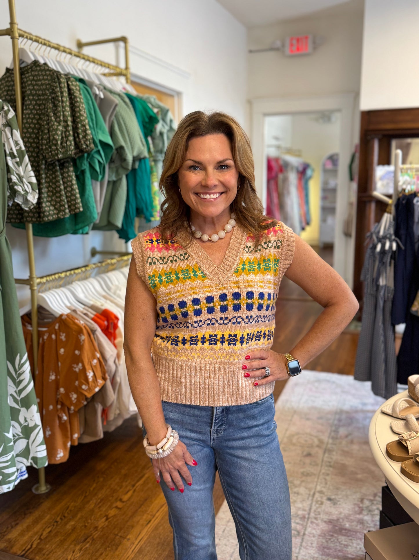 Marybeth Pattern Sweater Vest