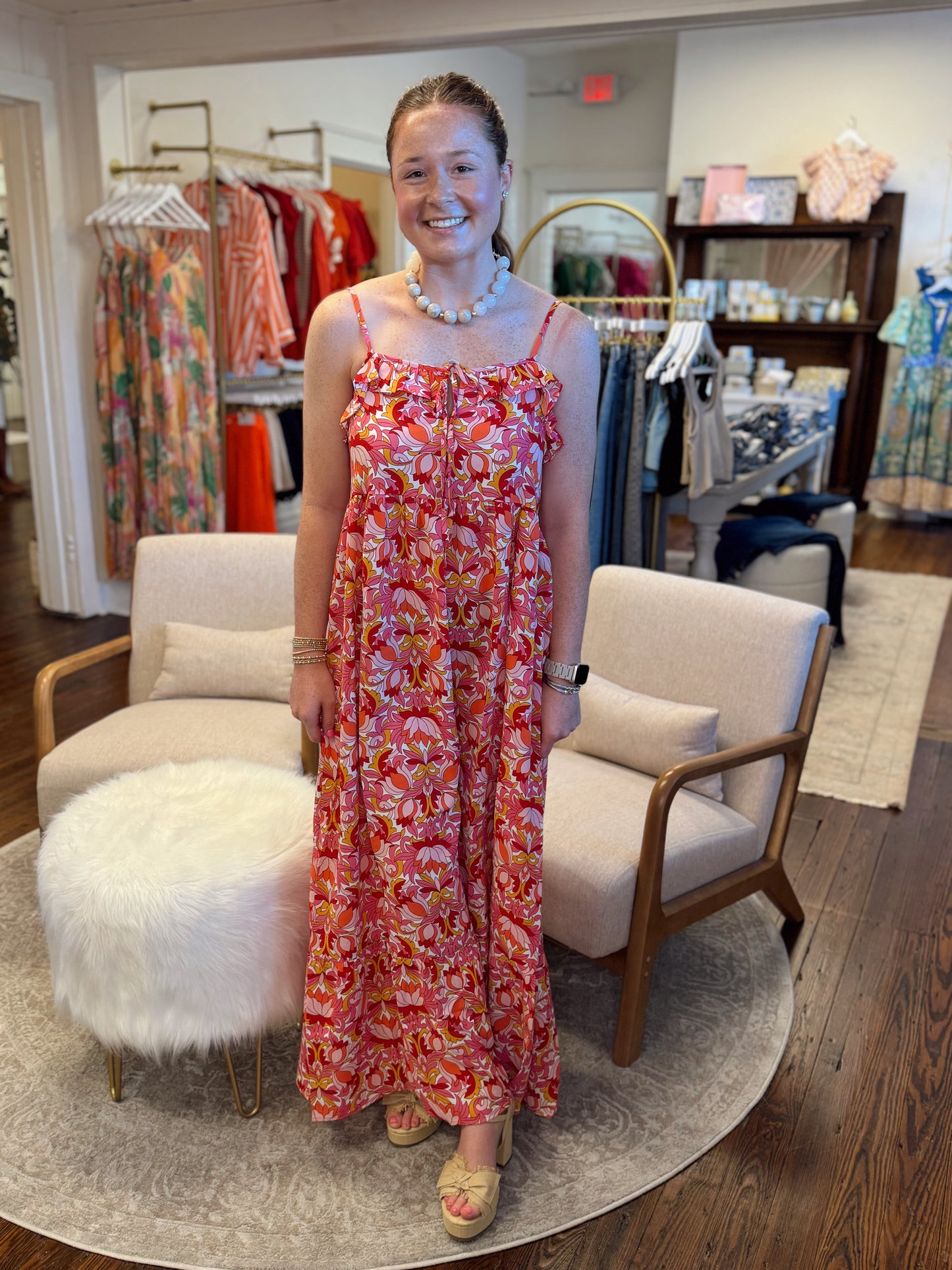 Shades of Pink Floral Maxi