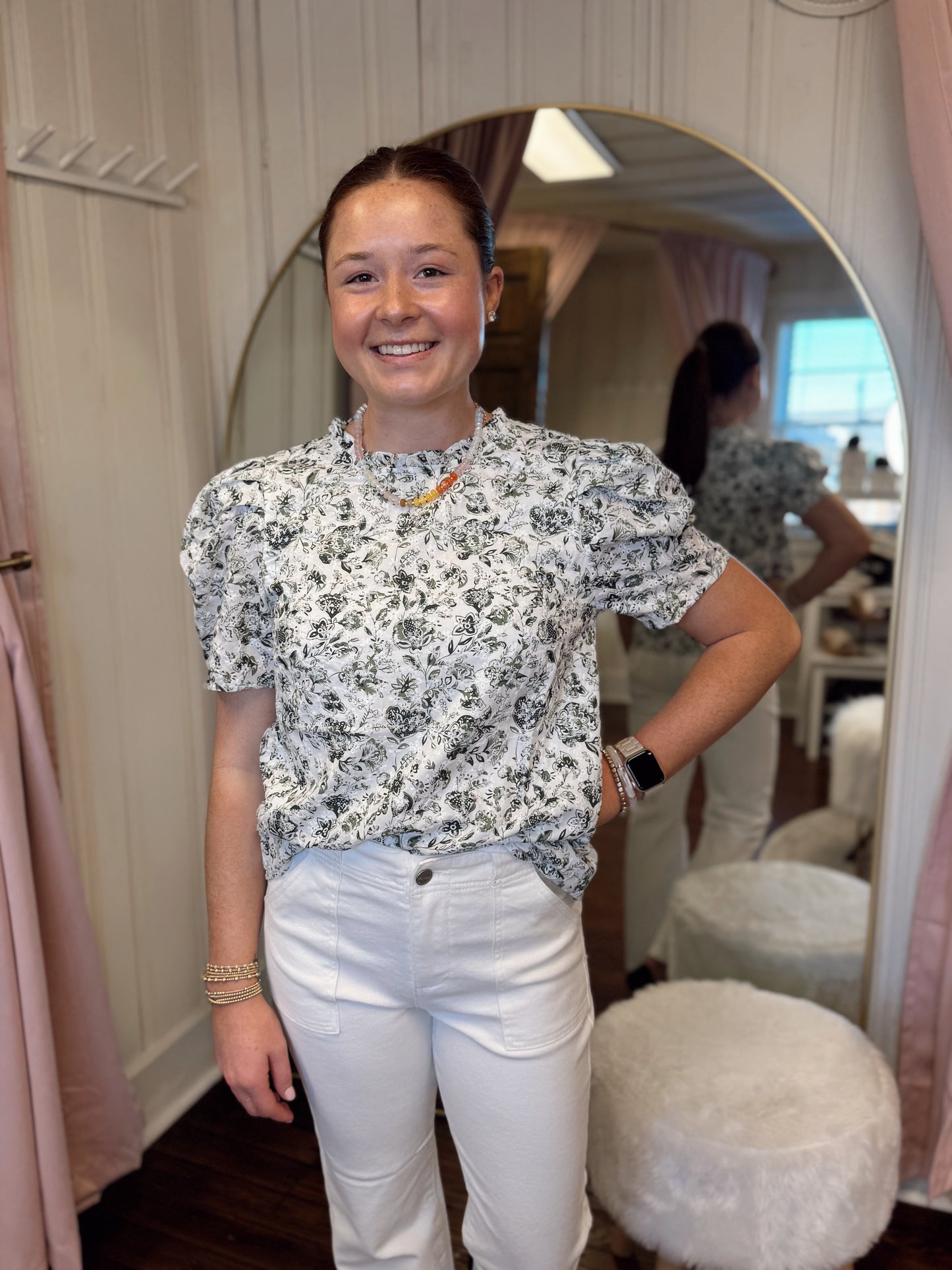 Pom Floral Veronica Top
