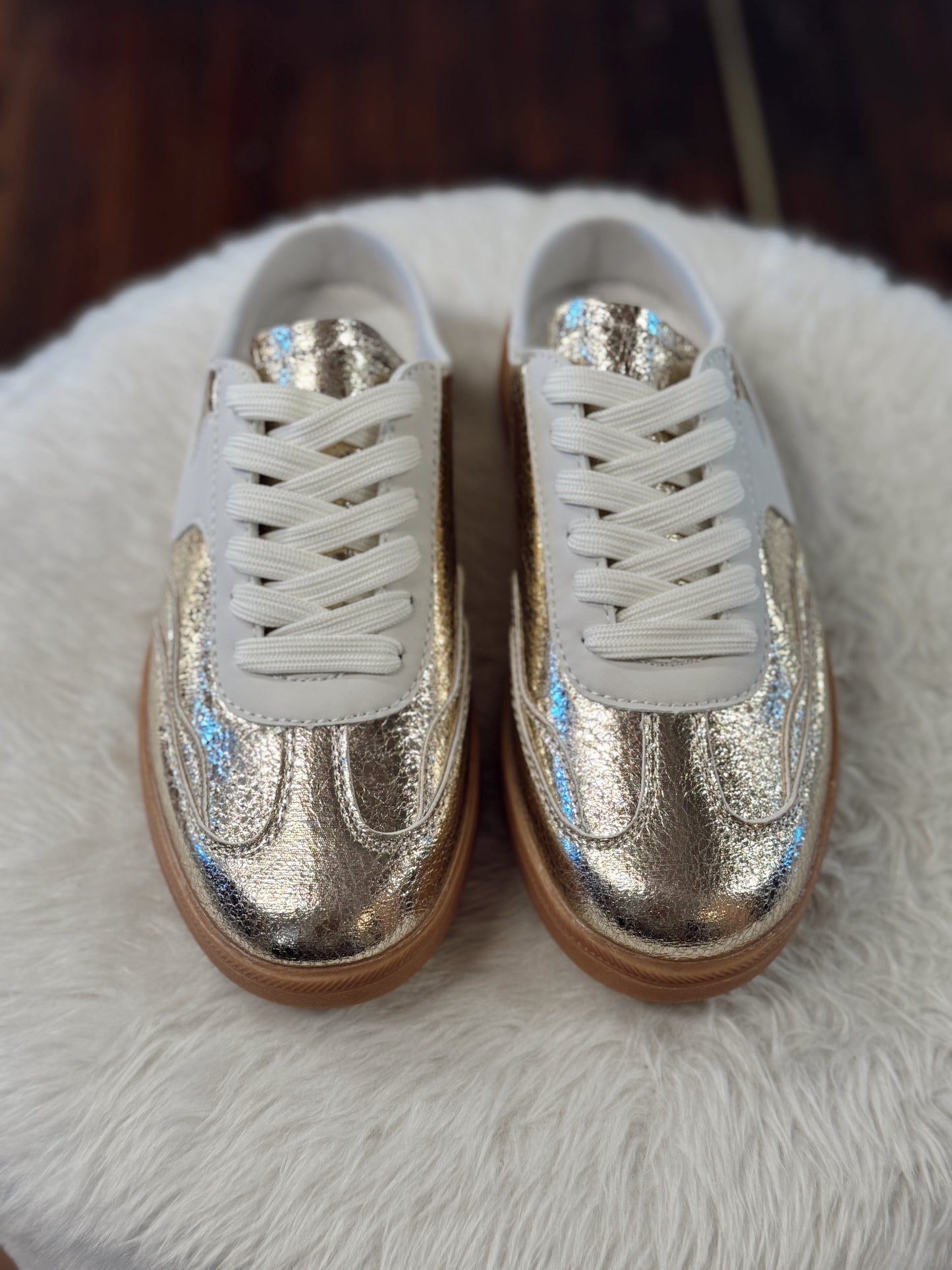 Modern Gold Slip-on Mule