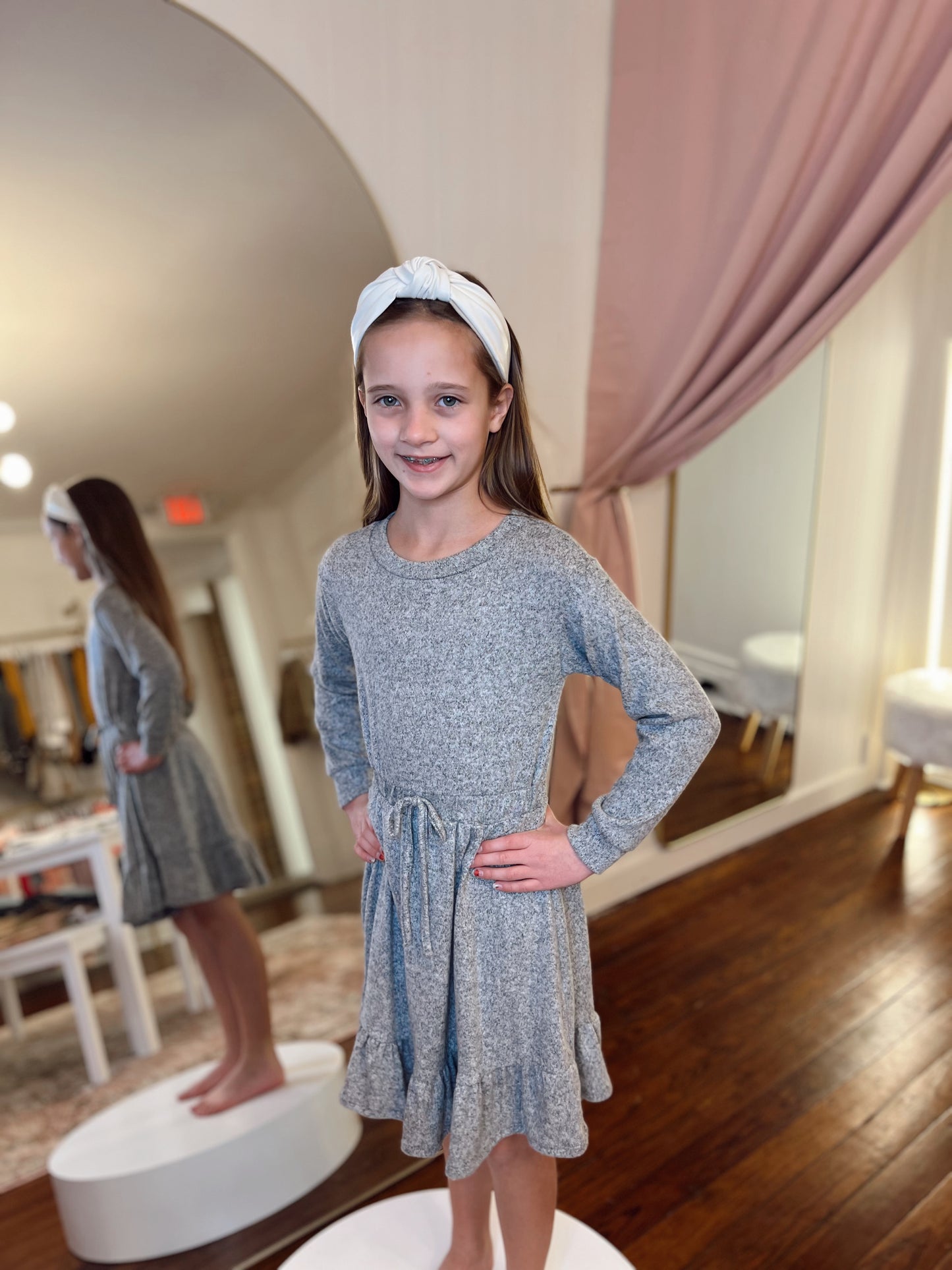 Hacci Gray Tie Dress