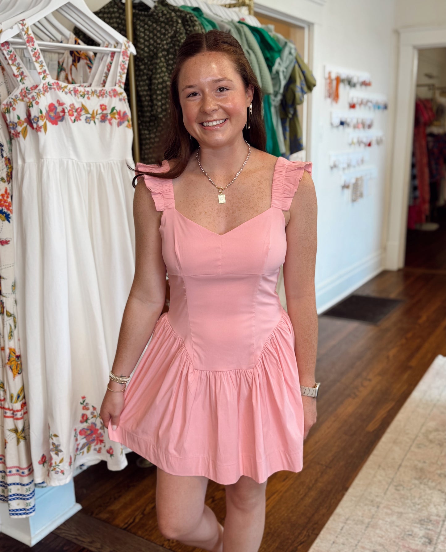 Baby Pink Ruffled Dress