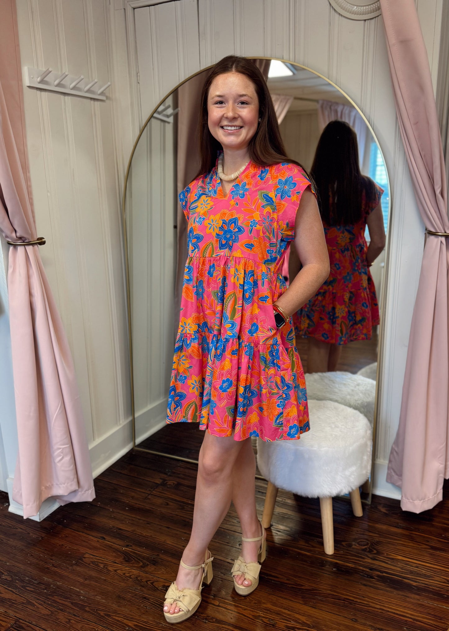 Ranchero Floral Poplin Dress