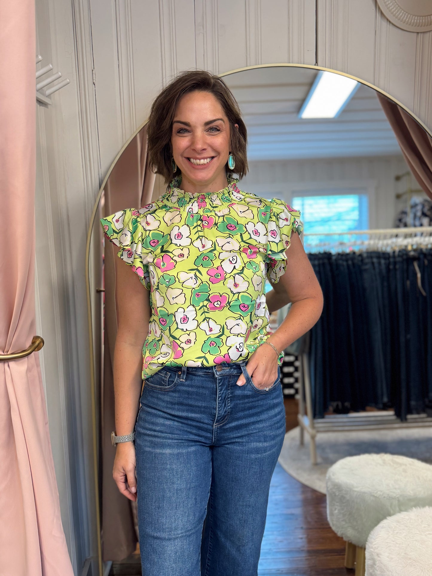 Poppy Floral Satin Top