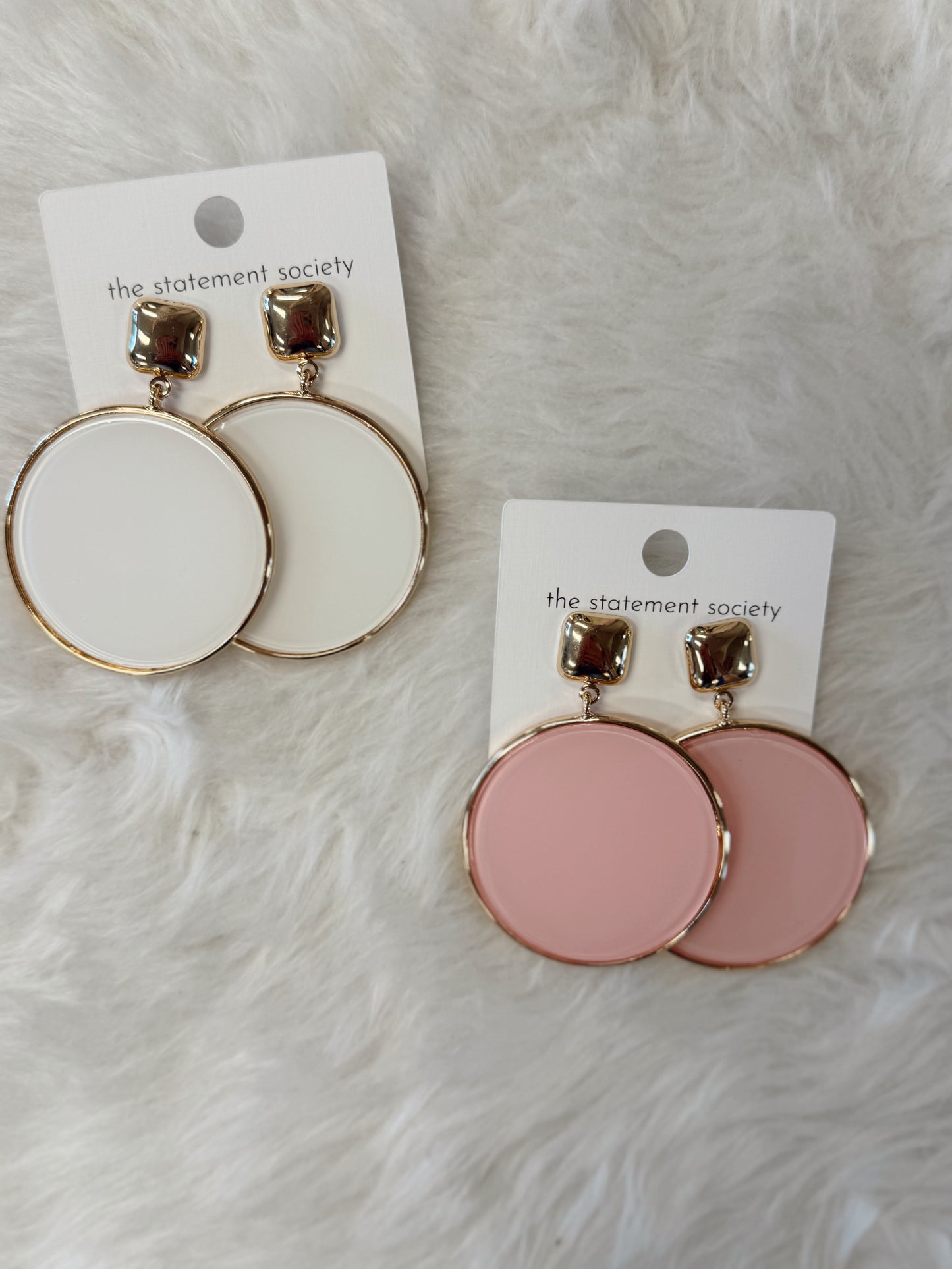 Rose Round Earrings