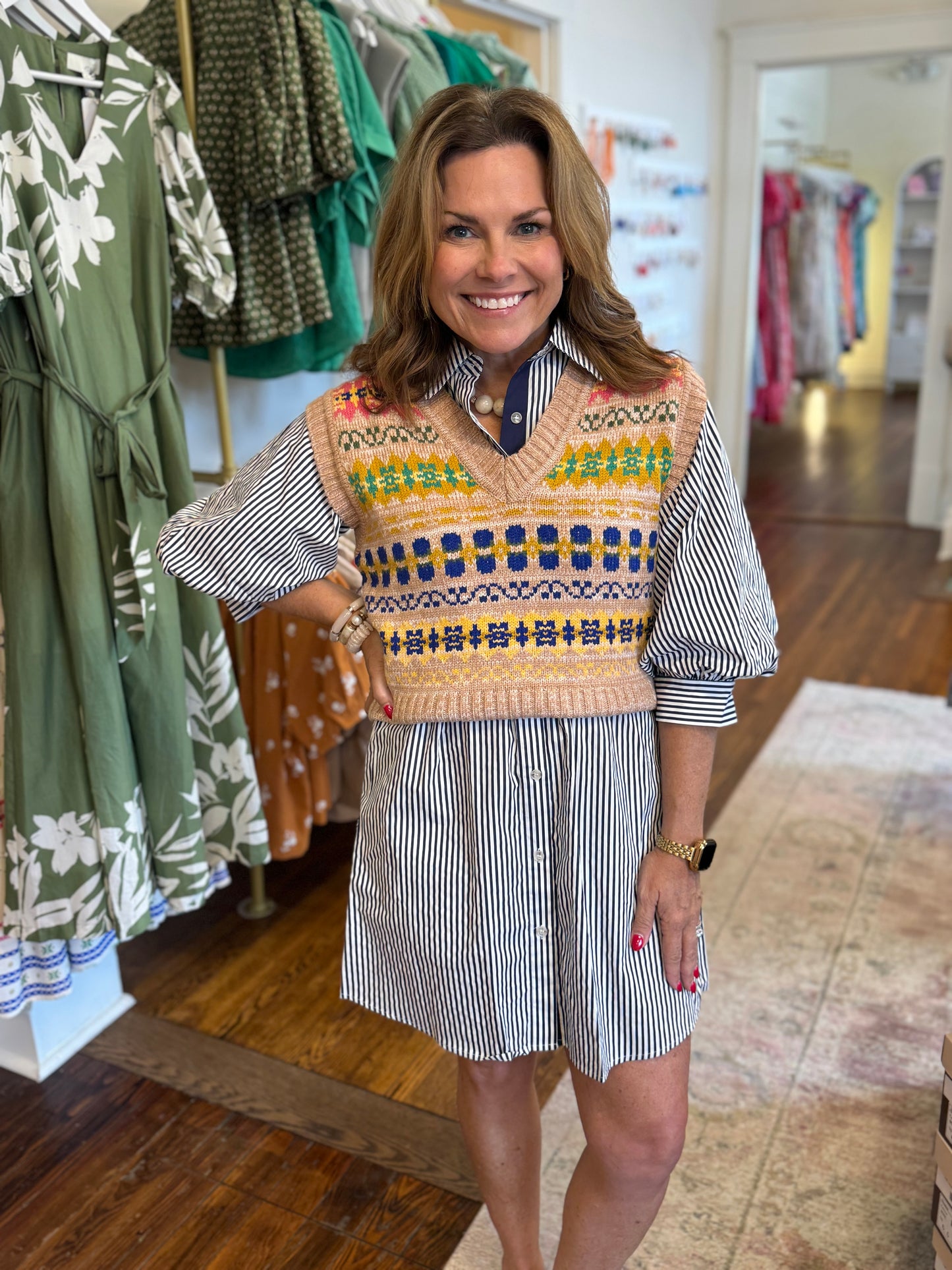 Marybeth Pattern Sweater Vest