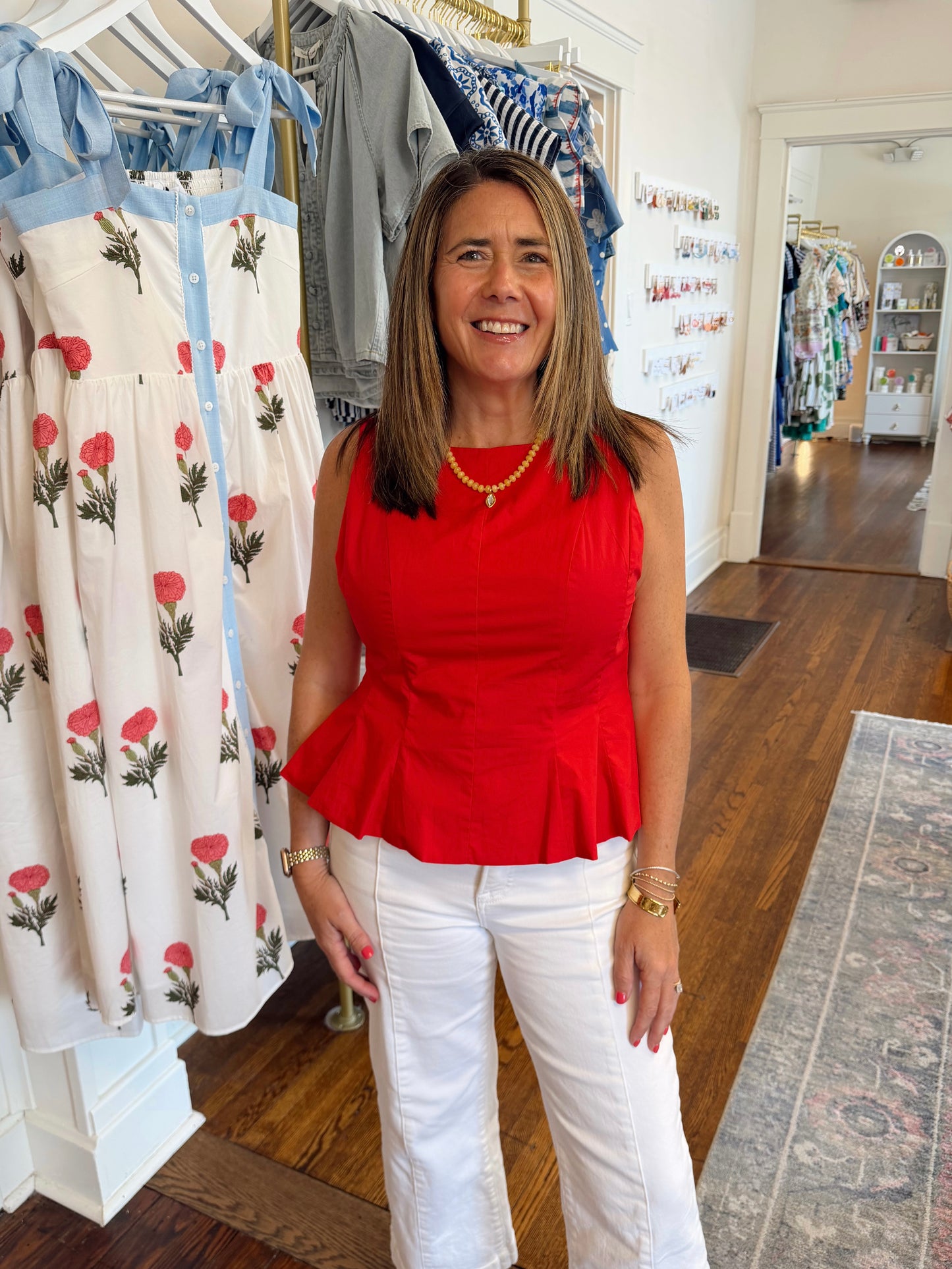 Sara Sleeveless Peplum Top