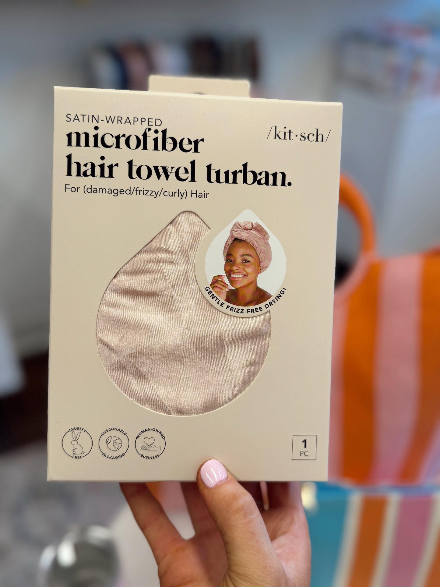 Satin Wrapped Hair Towel