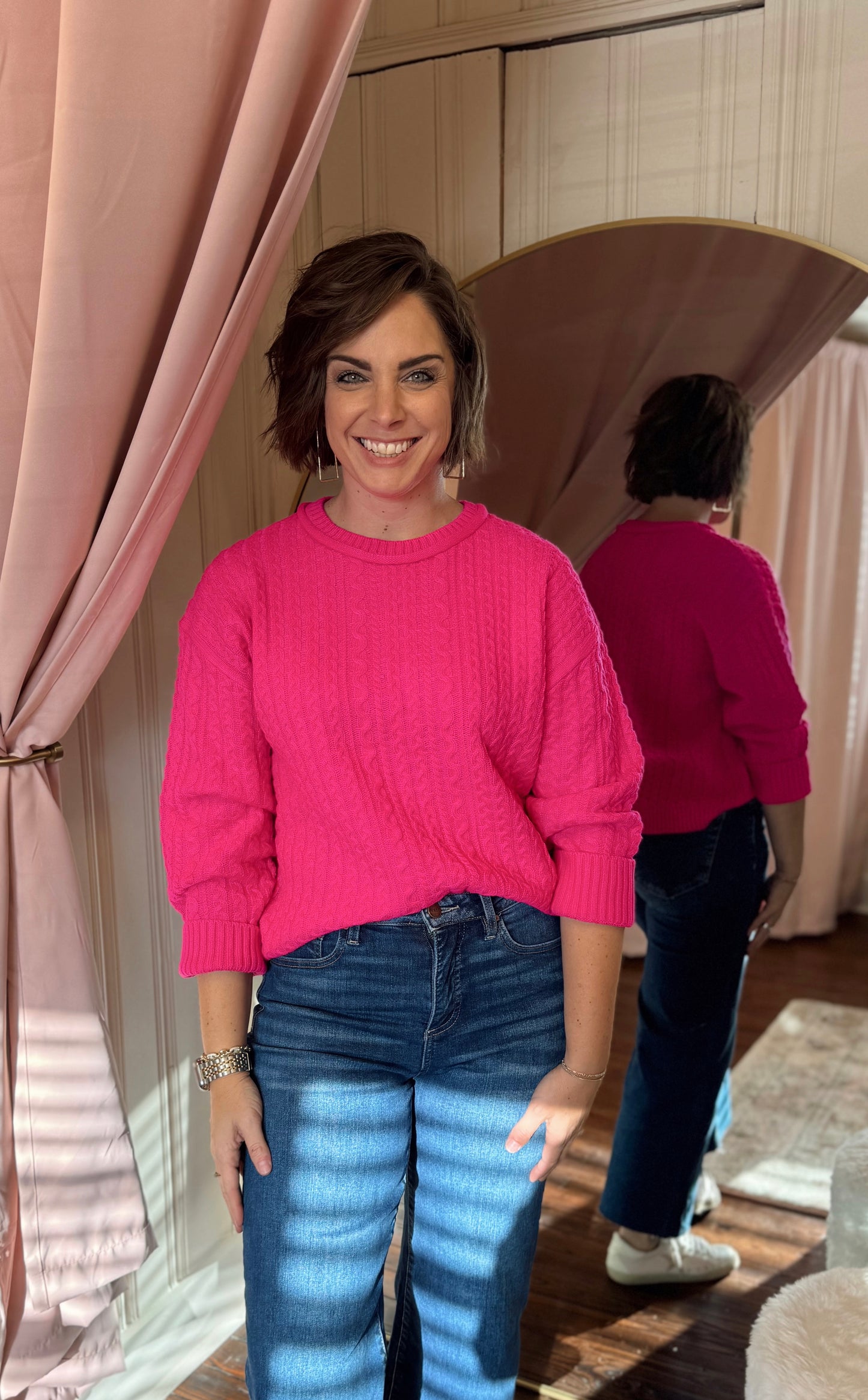 Pammie Hot Pink Sweater