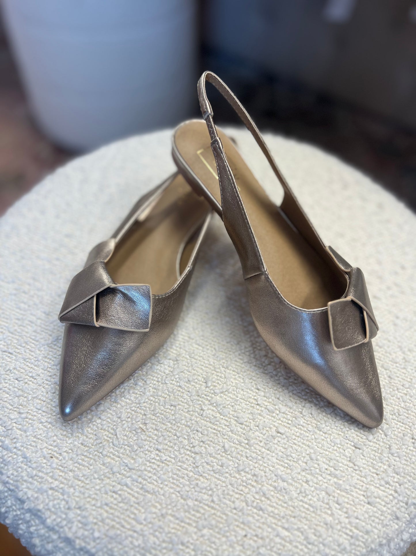 Audrey Gold Slingback