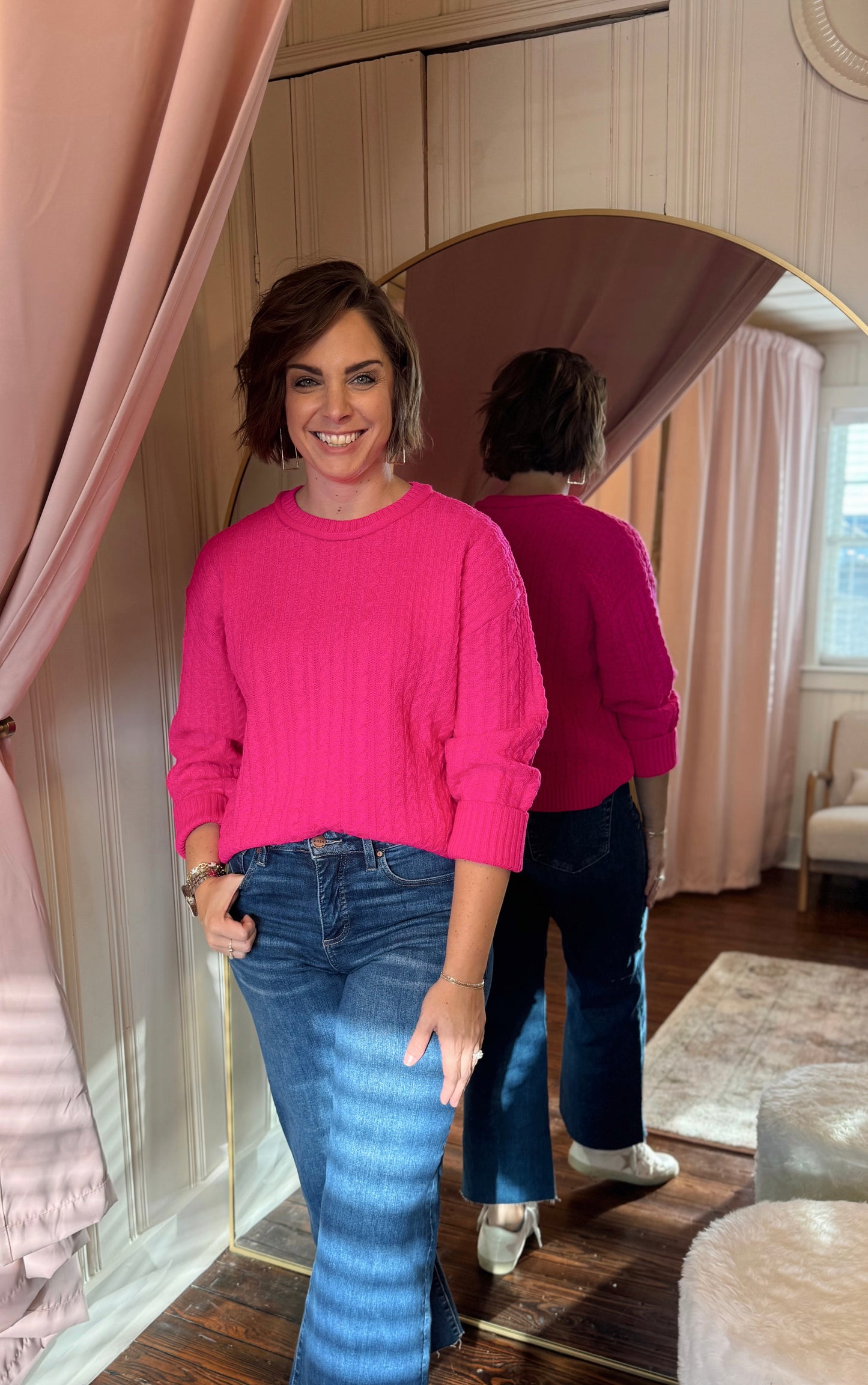 Pammie Hot Pink Sweater