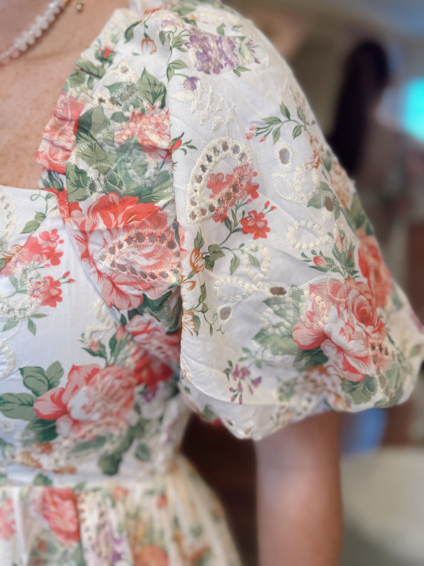 Peony Floral Eyelet Dress