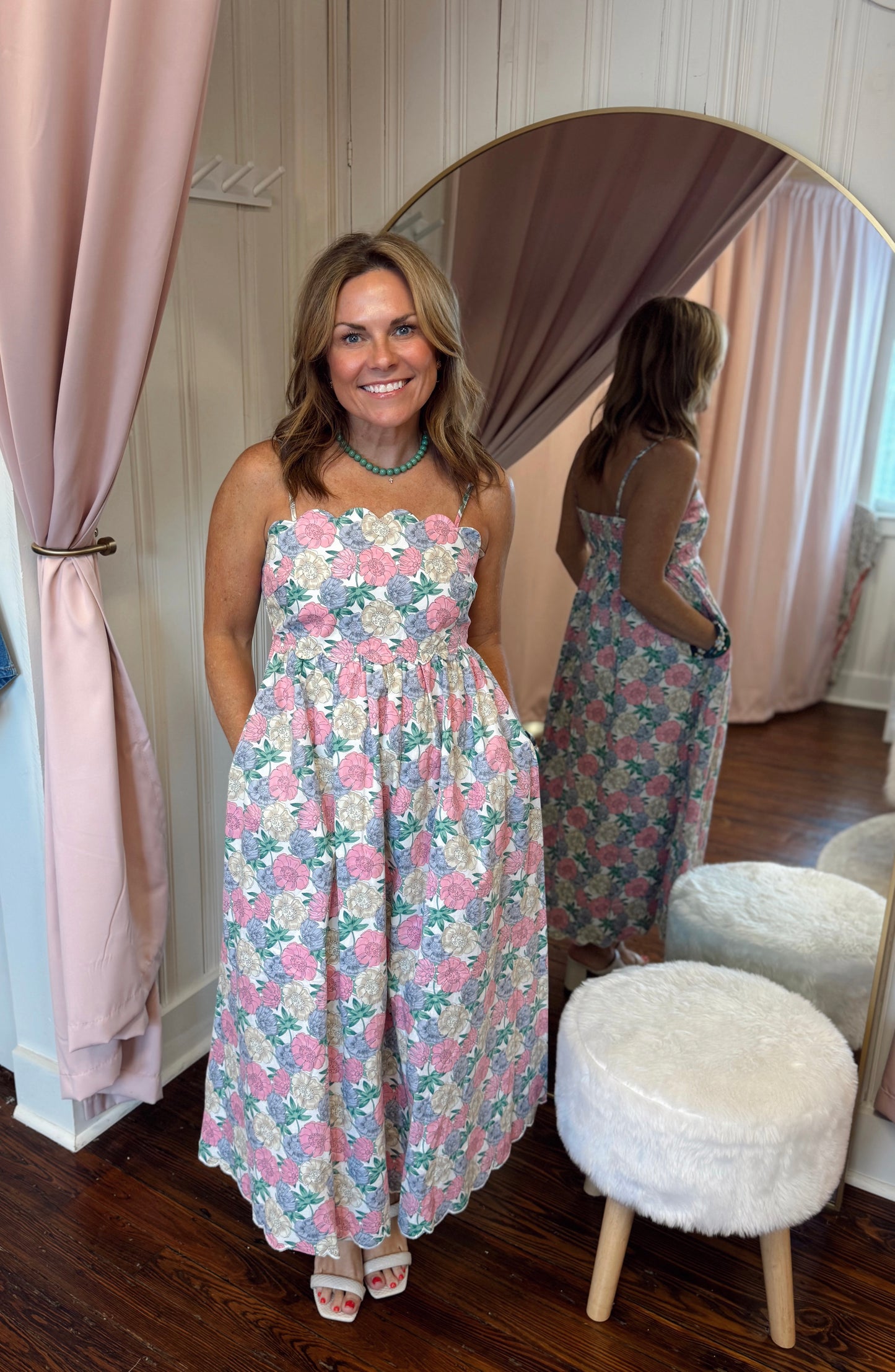 Scallop Floral Maxi