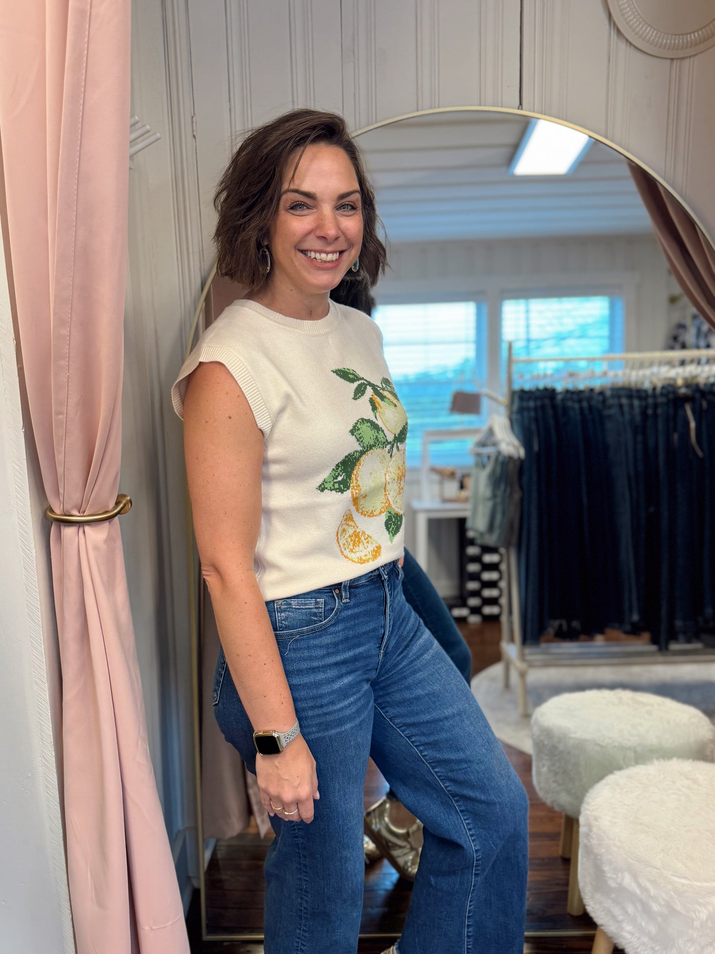 Summer Lemon Sleeveless Sweater