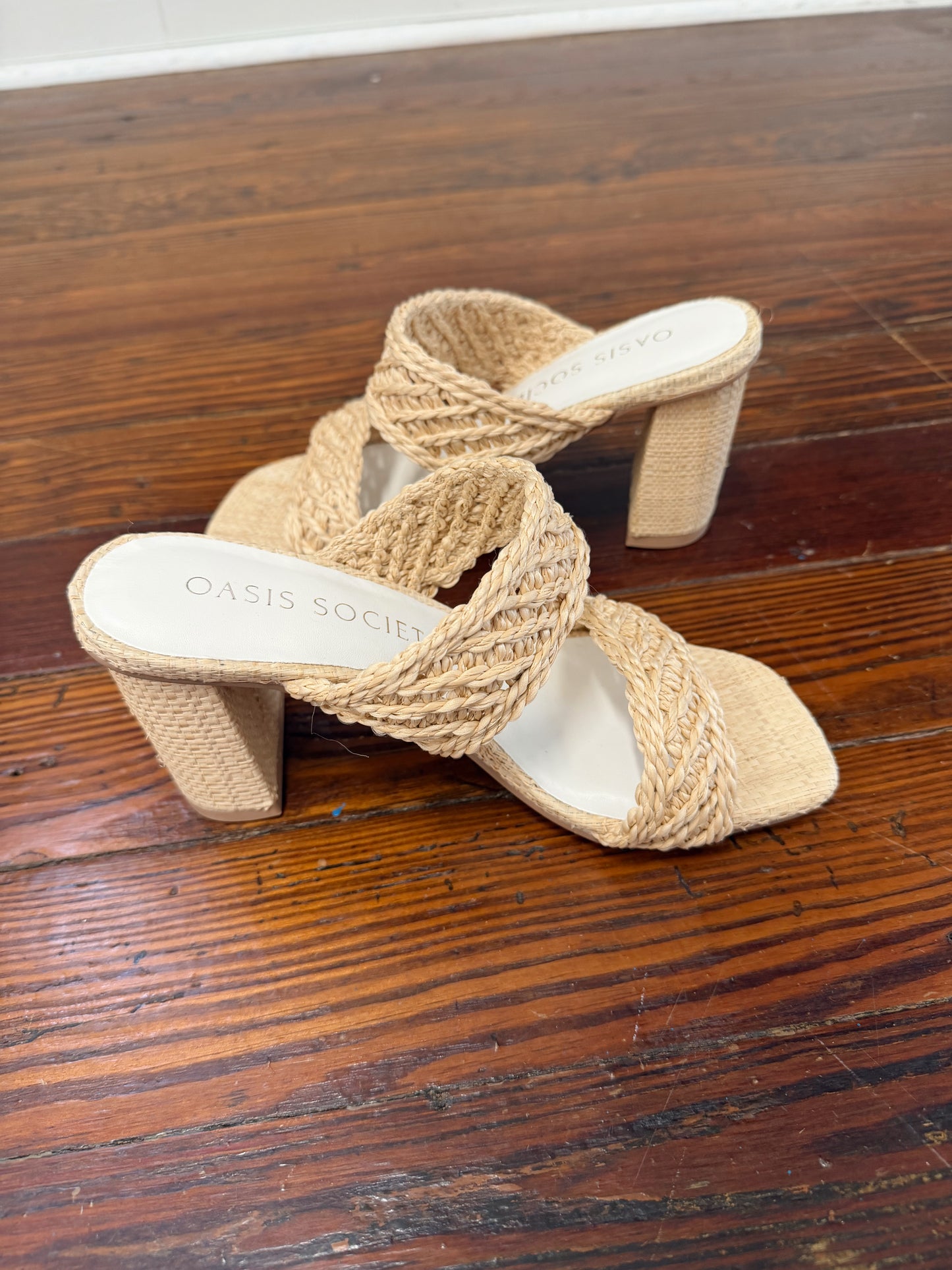 The Barbara Woven Double Band Heel