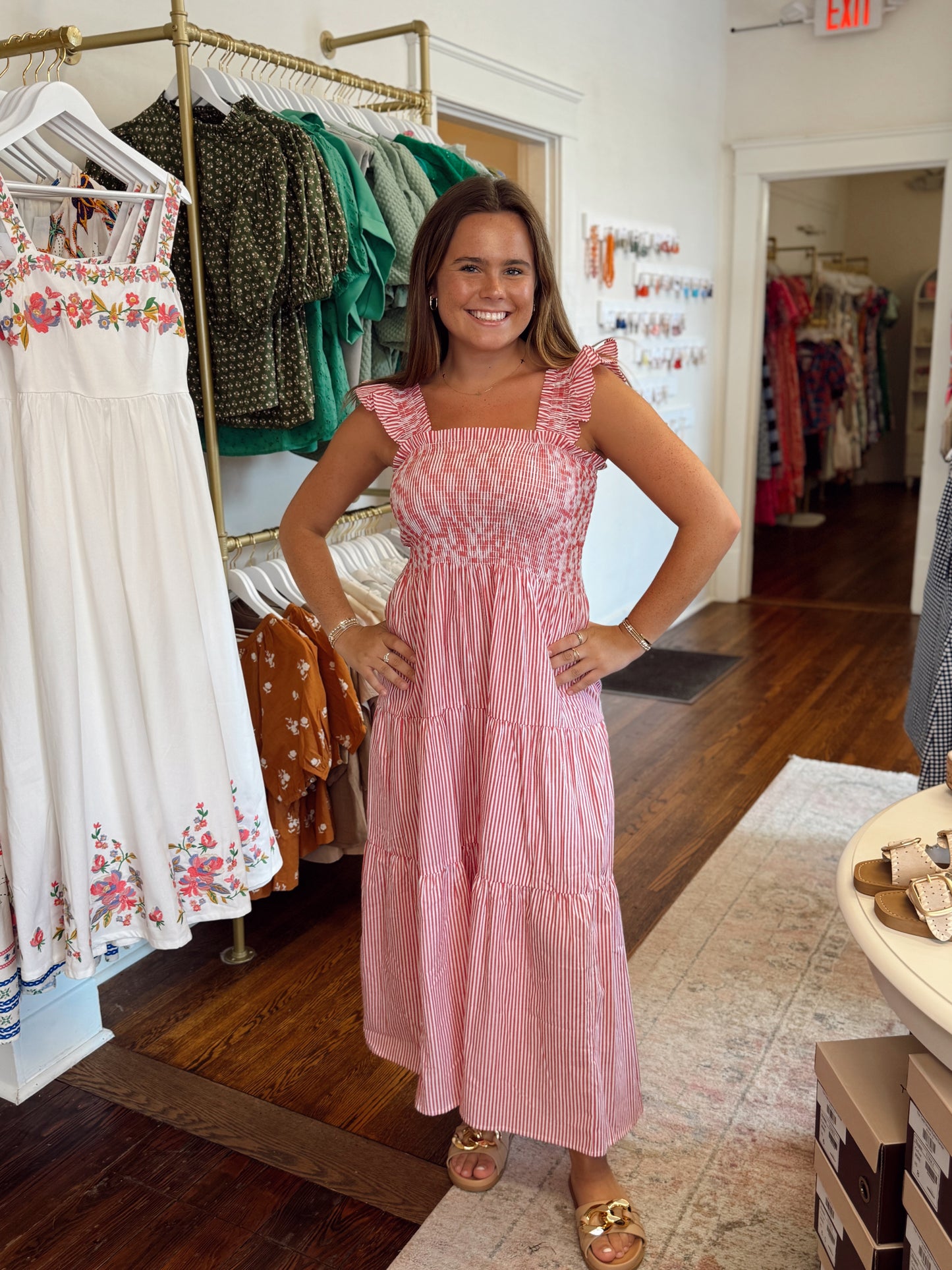 Rainier Red Stripe Maxi