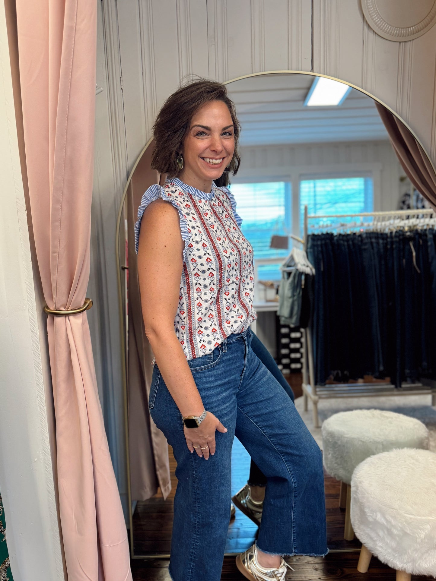 Americana Ruffle Sleeve Top