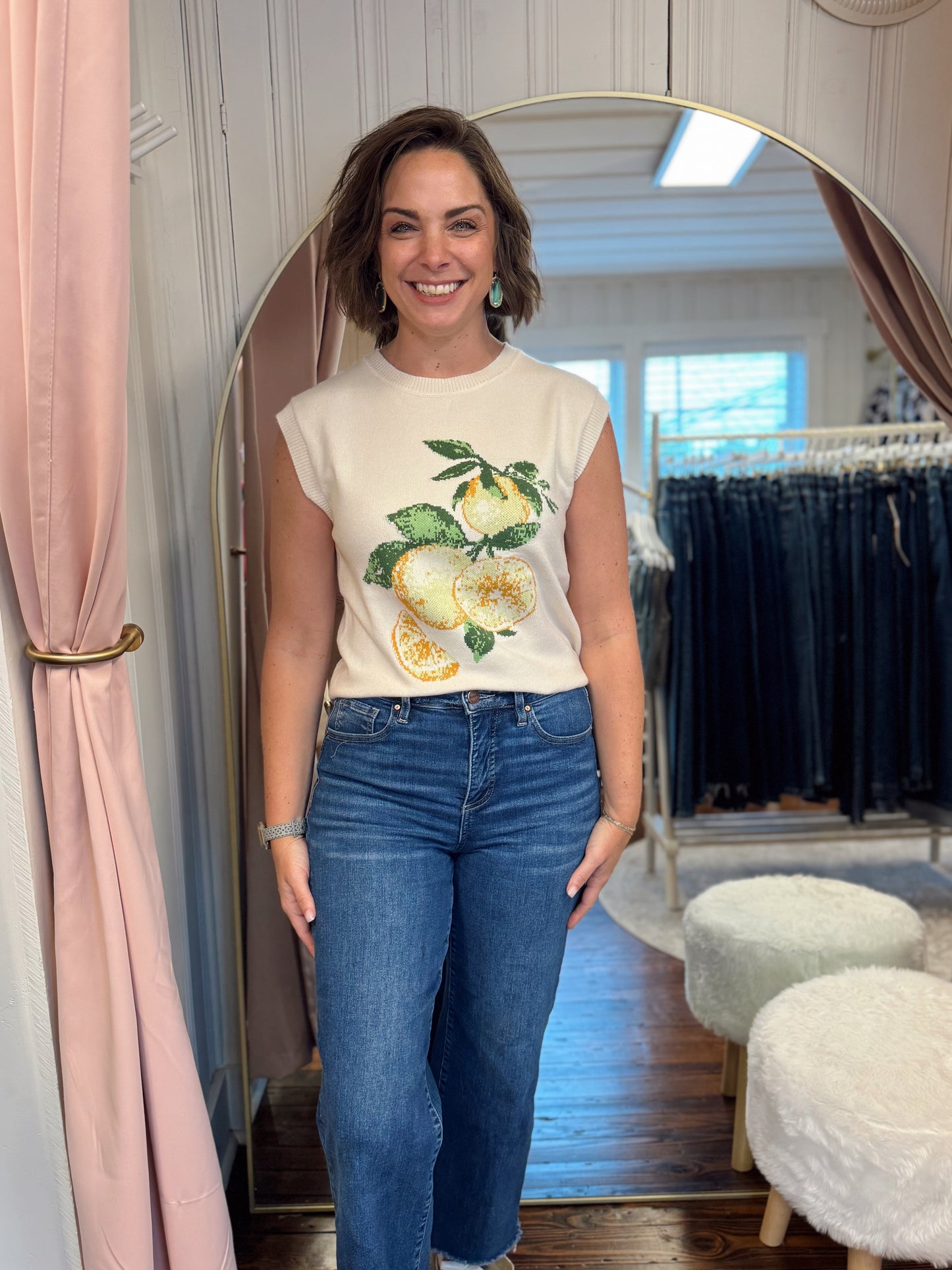 Summer Lemon Sleeveless Sweater