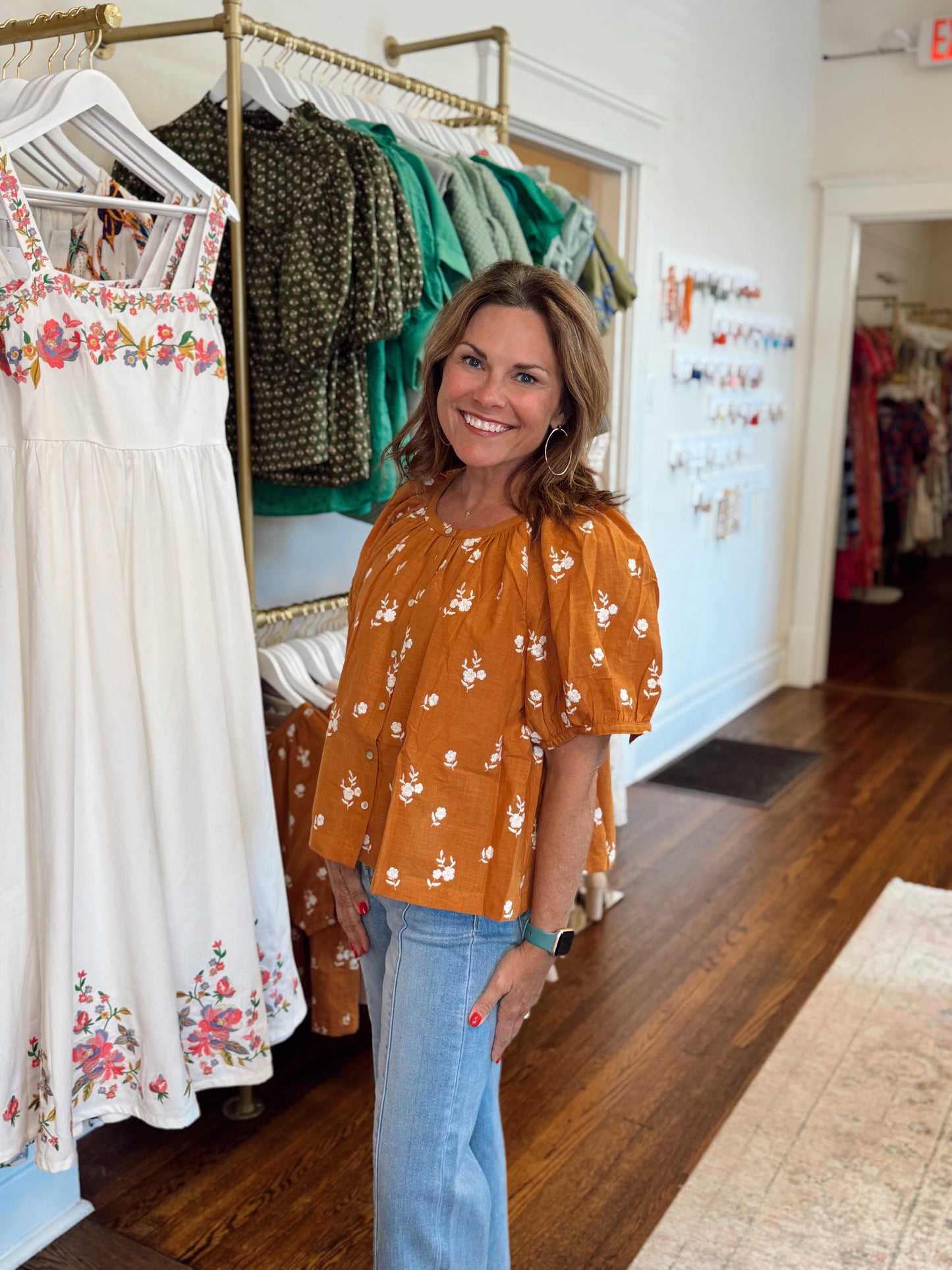 Aubrey Floral Embroidered Top