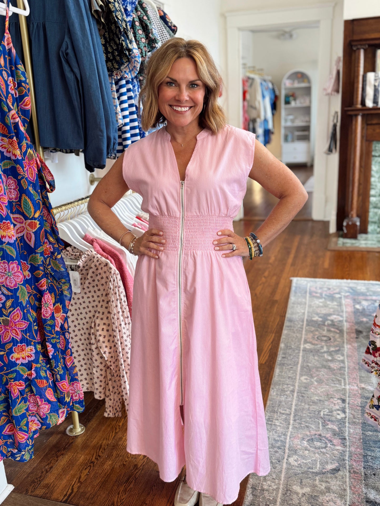 Crawford Pink Stripe Dress