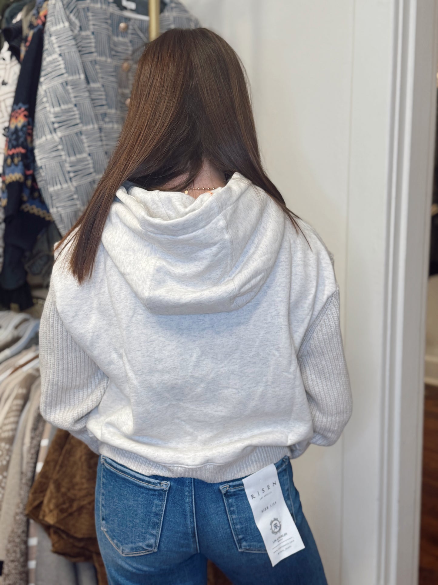 Gracie Oatmeal Knitted Hoodie