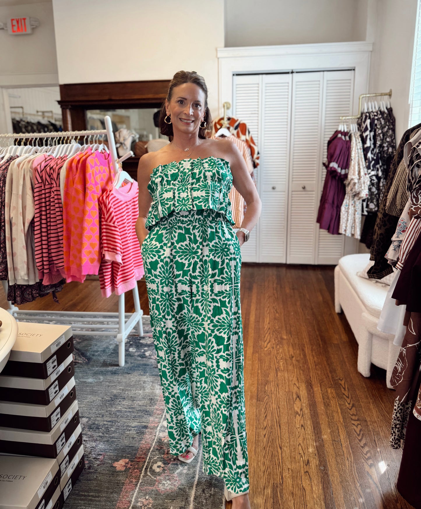 Wynette Floral Strapless Romper