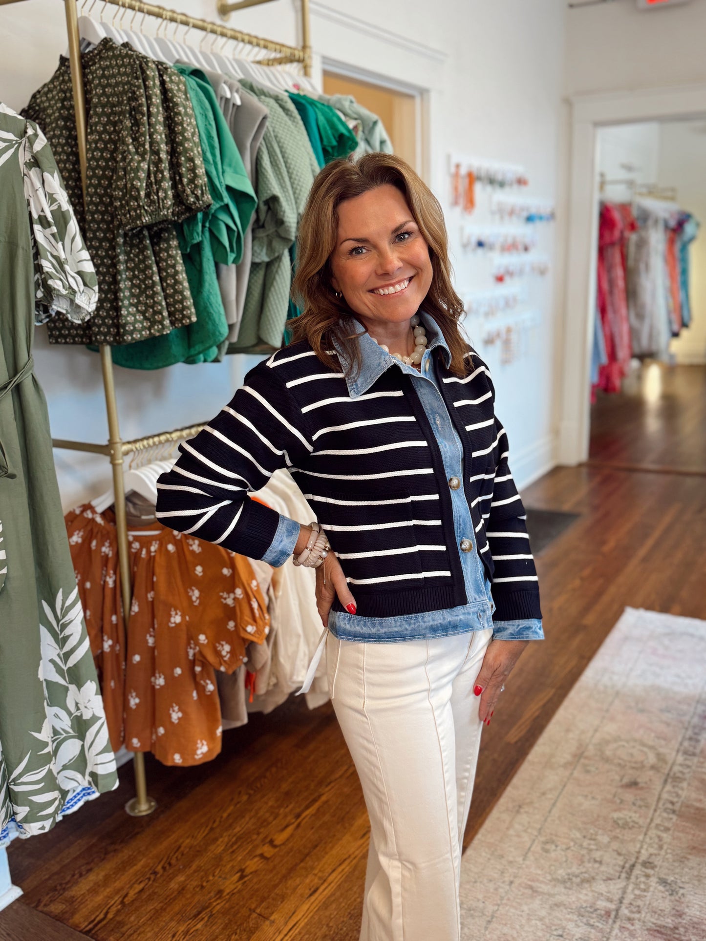 Reynold Denim Mix Cardigan