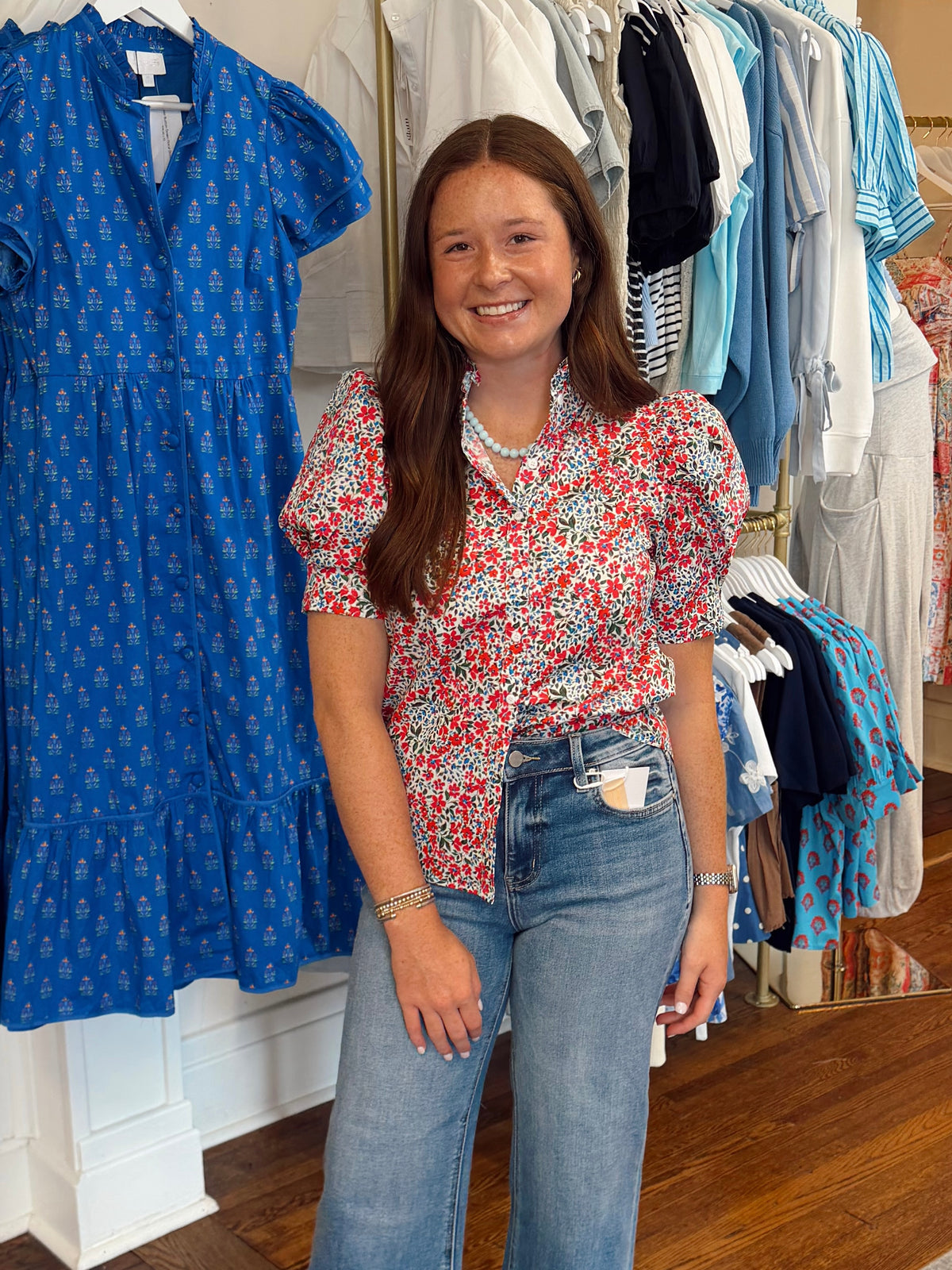 Rosio Pink Floral Top
