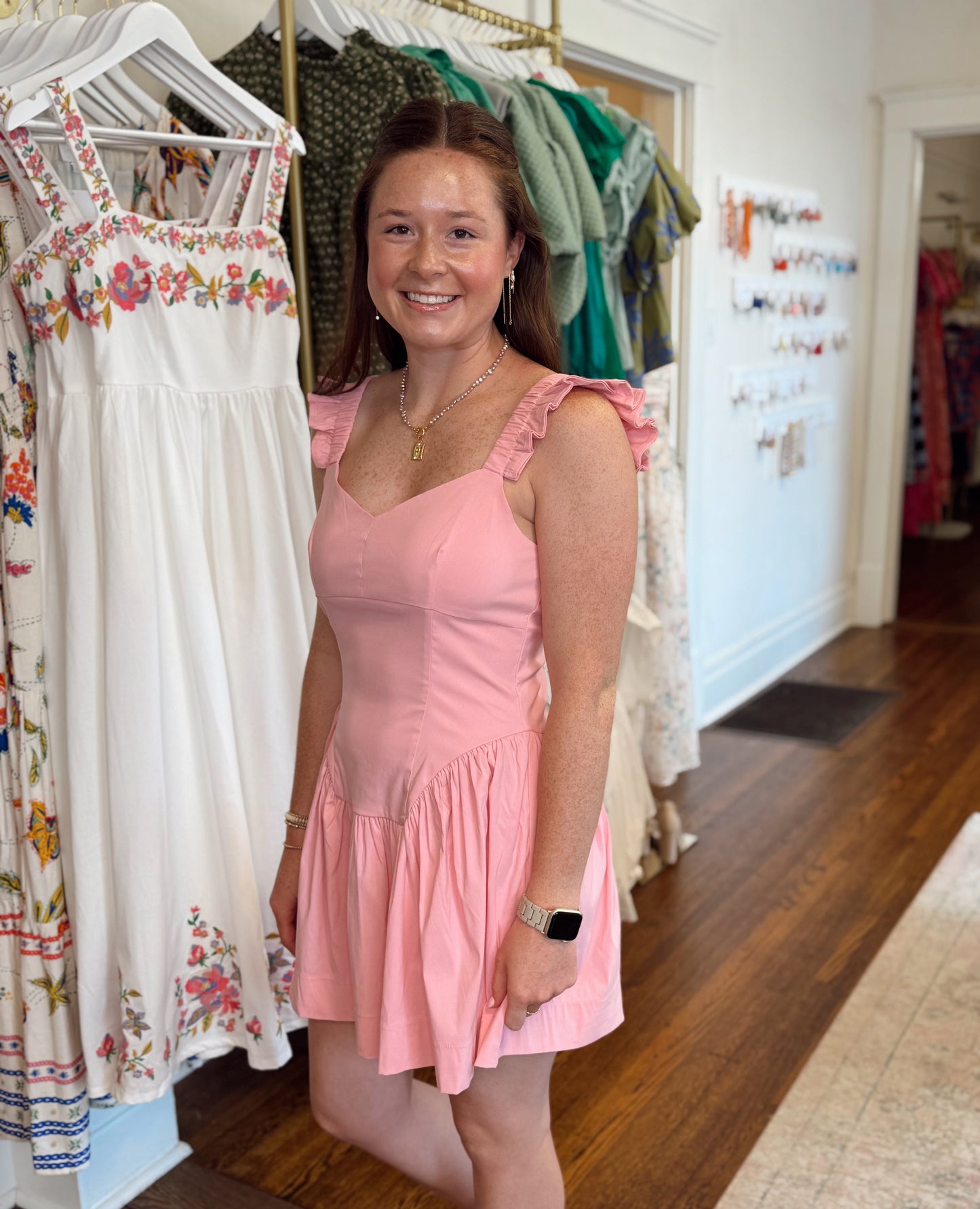 Baby Pink Ruffled Dress