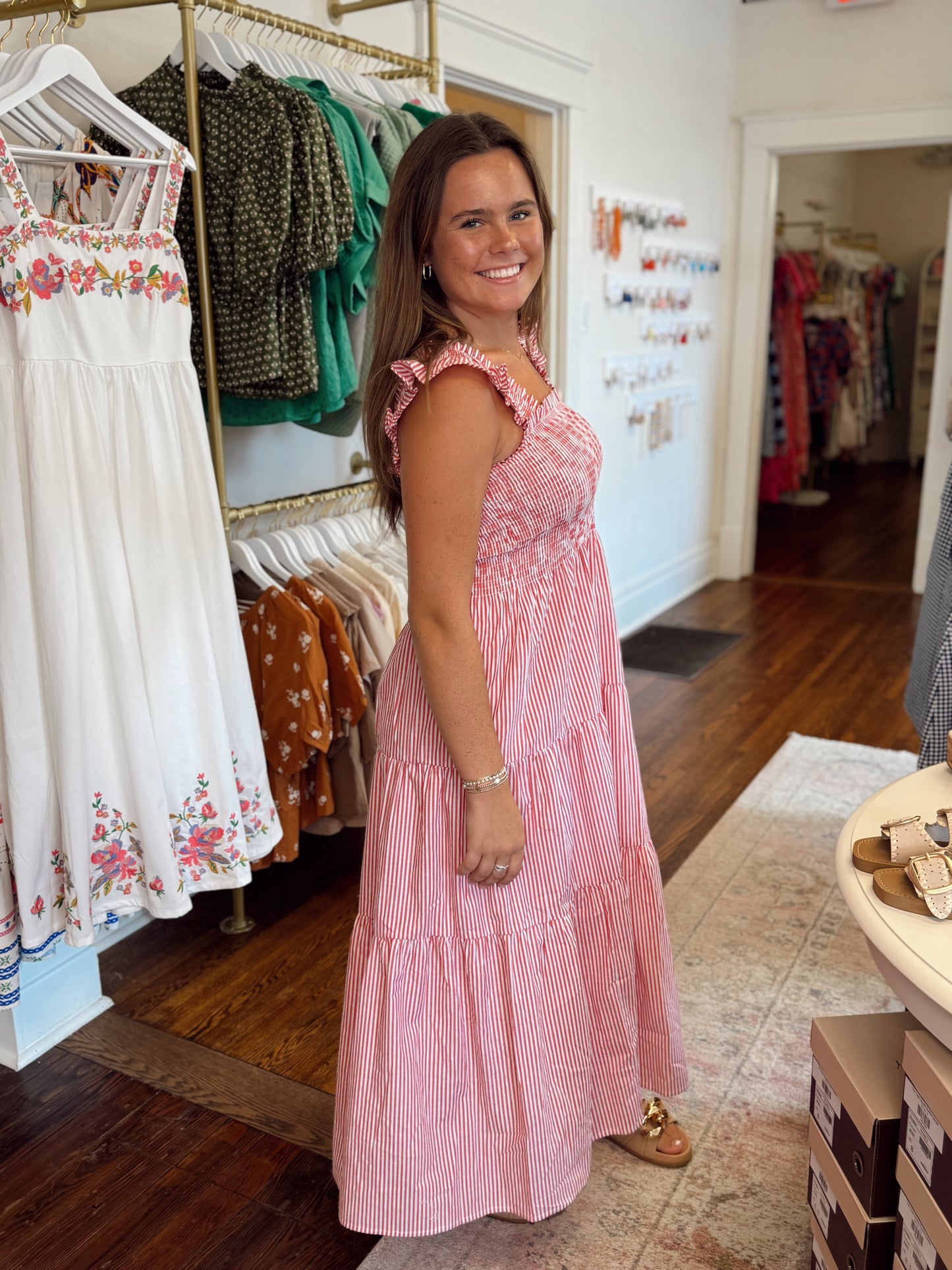 Rainier Red Stripe Maxi