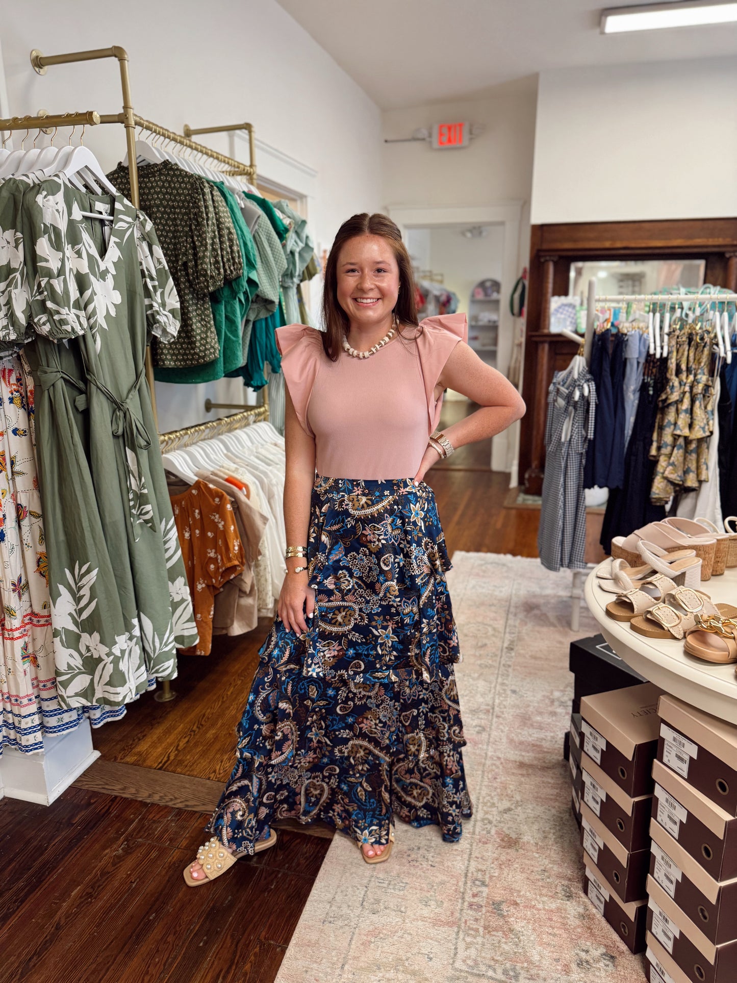 Perfectly Printed Satin Skirt