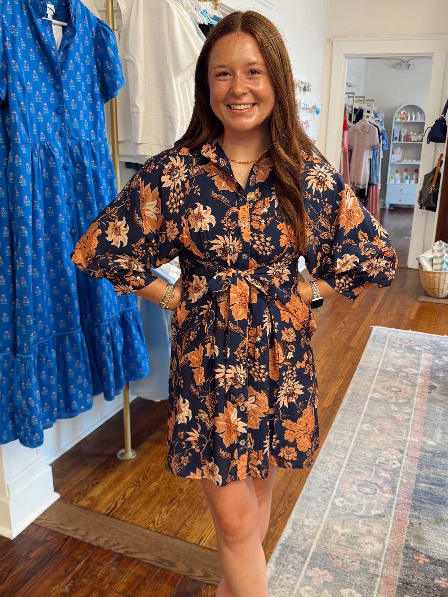 Nancye Long Sleeve Floral Dress