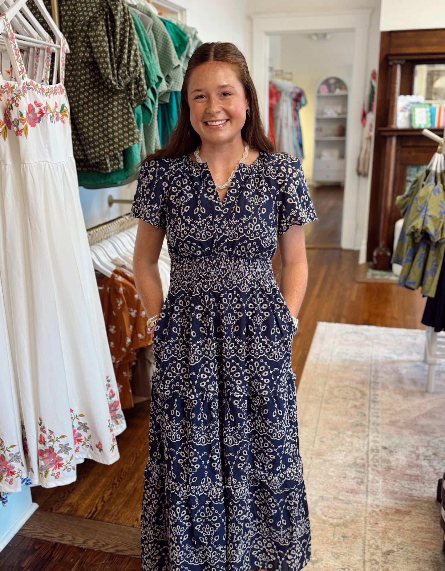 Viridiana Floral Eyelet Maxi
