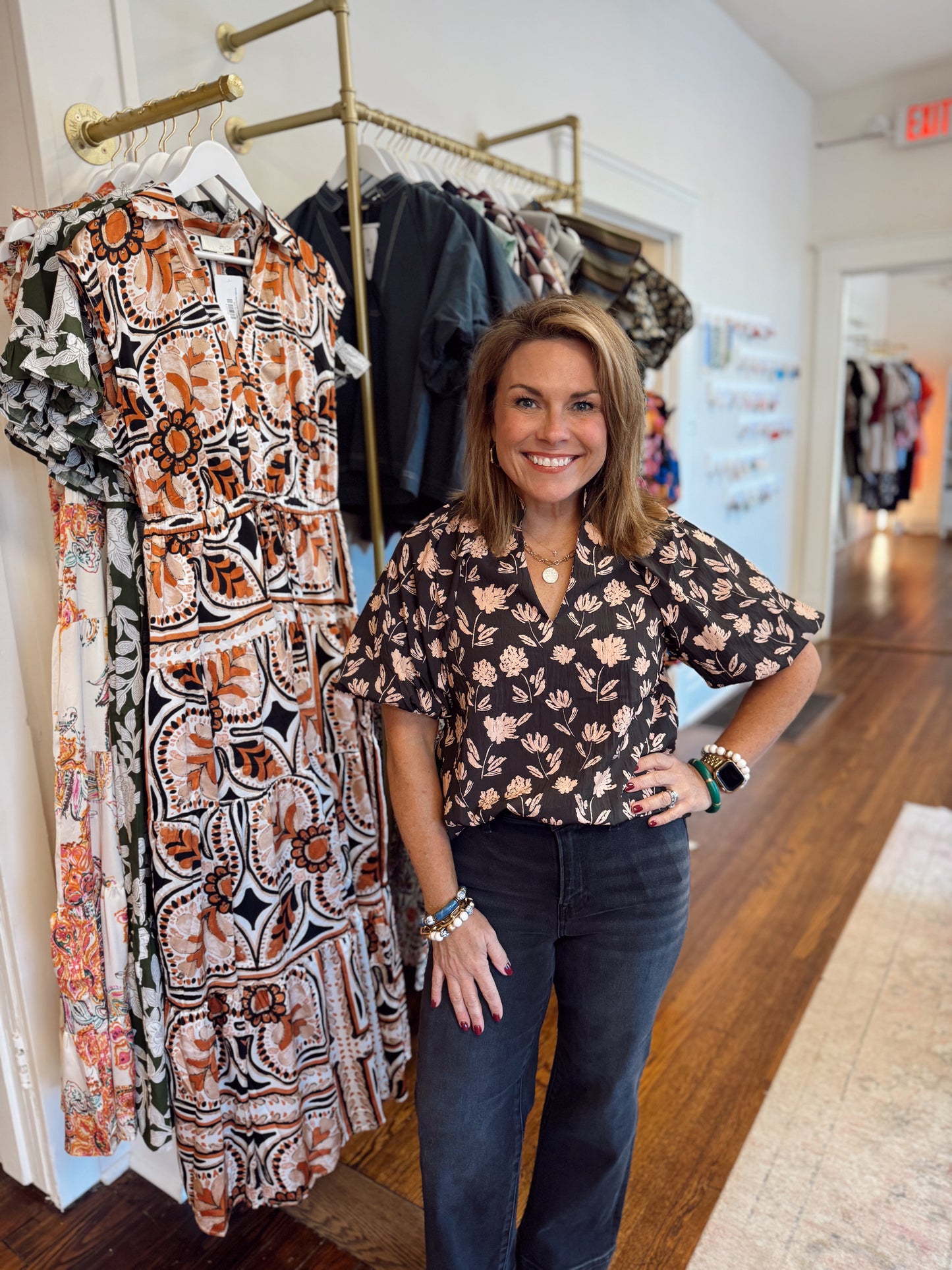 Chrissy Floral Puff Sleeve Top