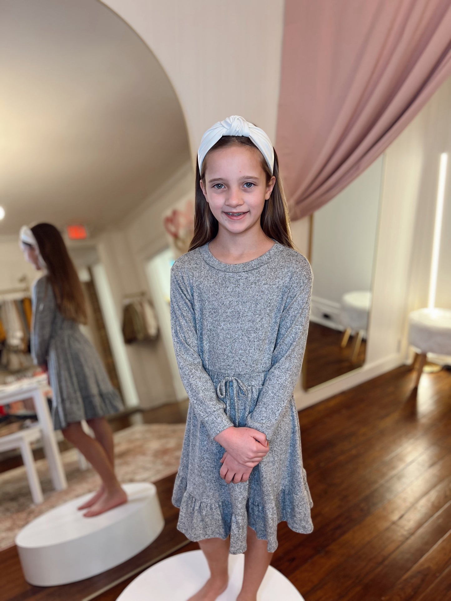 Hacci Gray Tie Dress