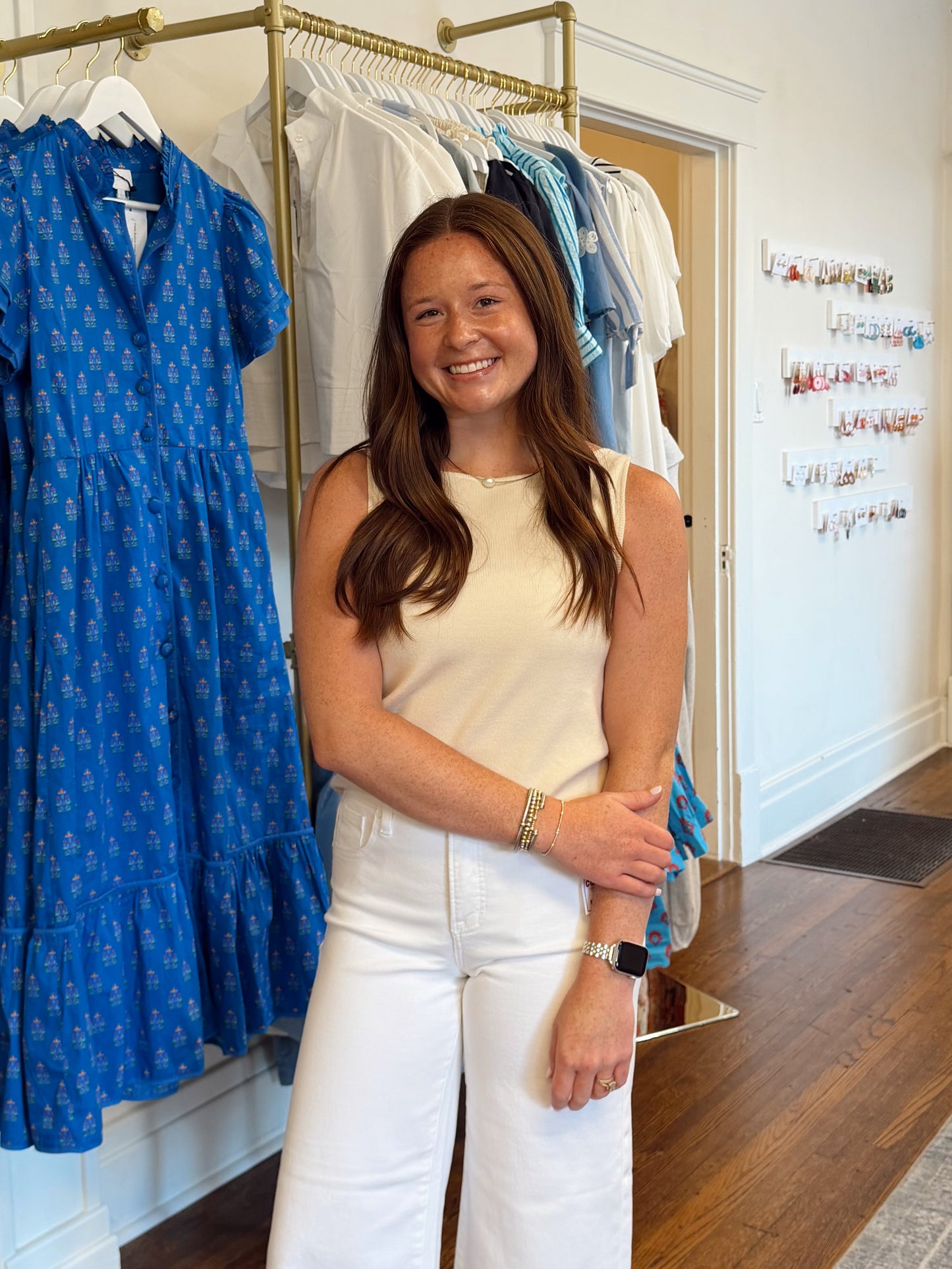 Terri Cream Sweater Tank Top