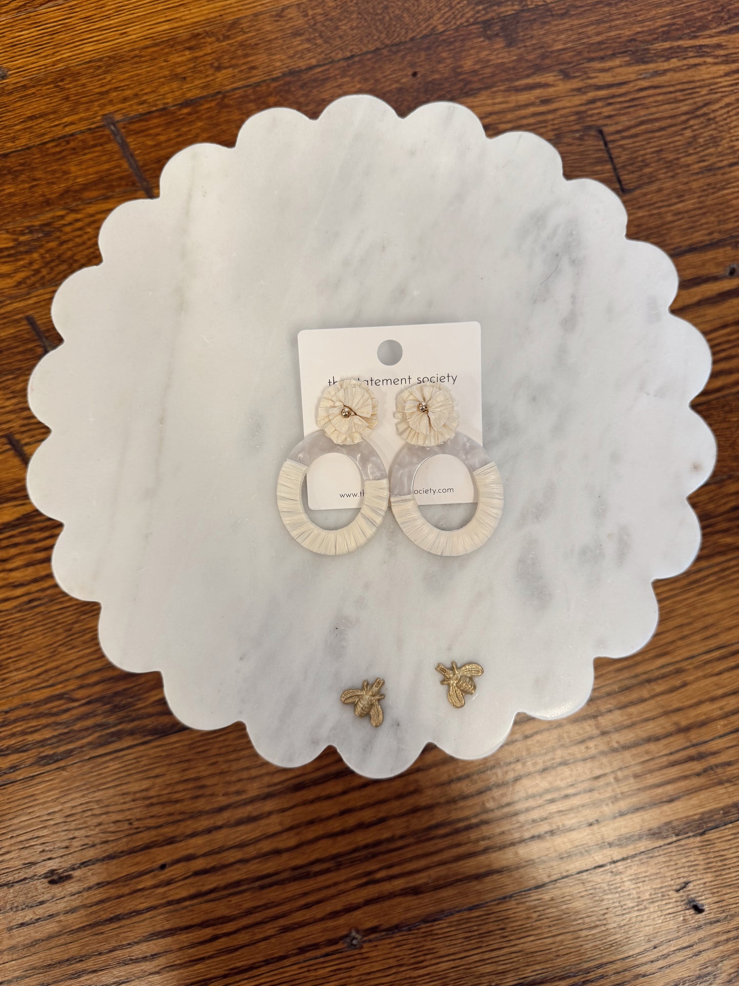 Raffia Wrapped Earrings