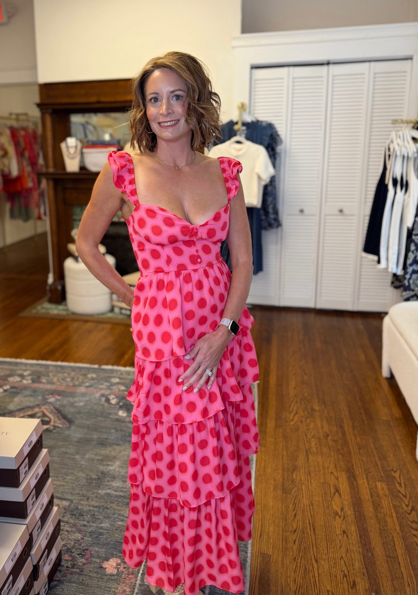 Keith Polka Dot Tiered Dress
