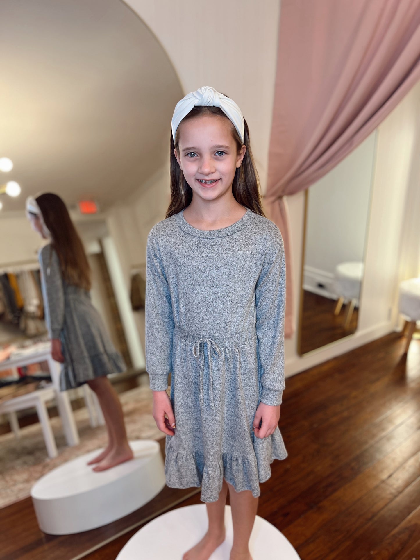 Hacci Gray Tie Dress