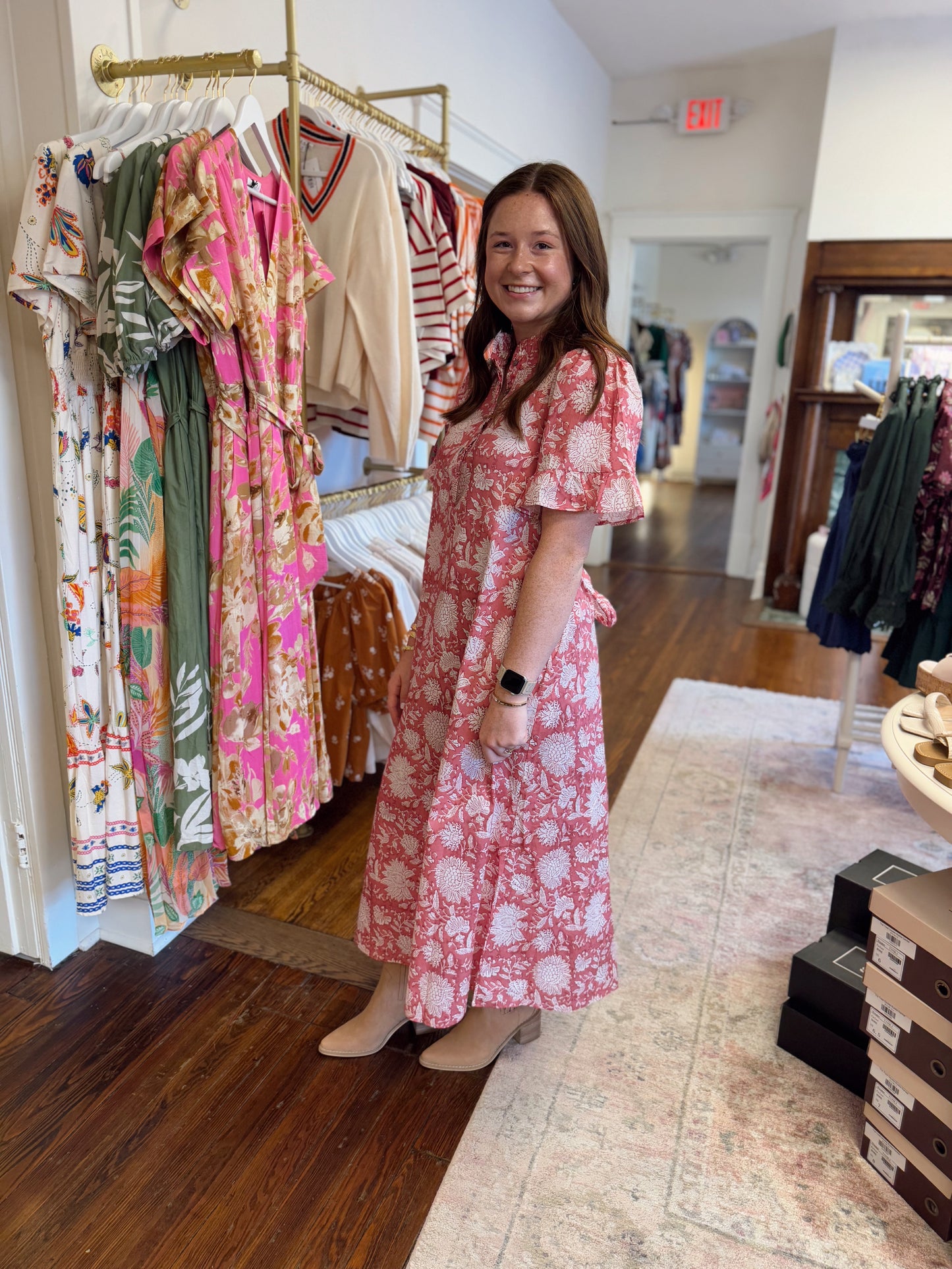 Marsala Floral Maxi Dress