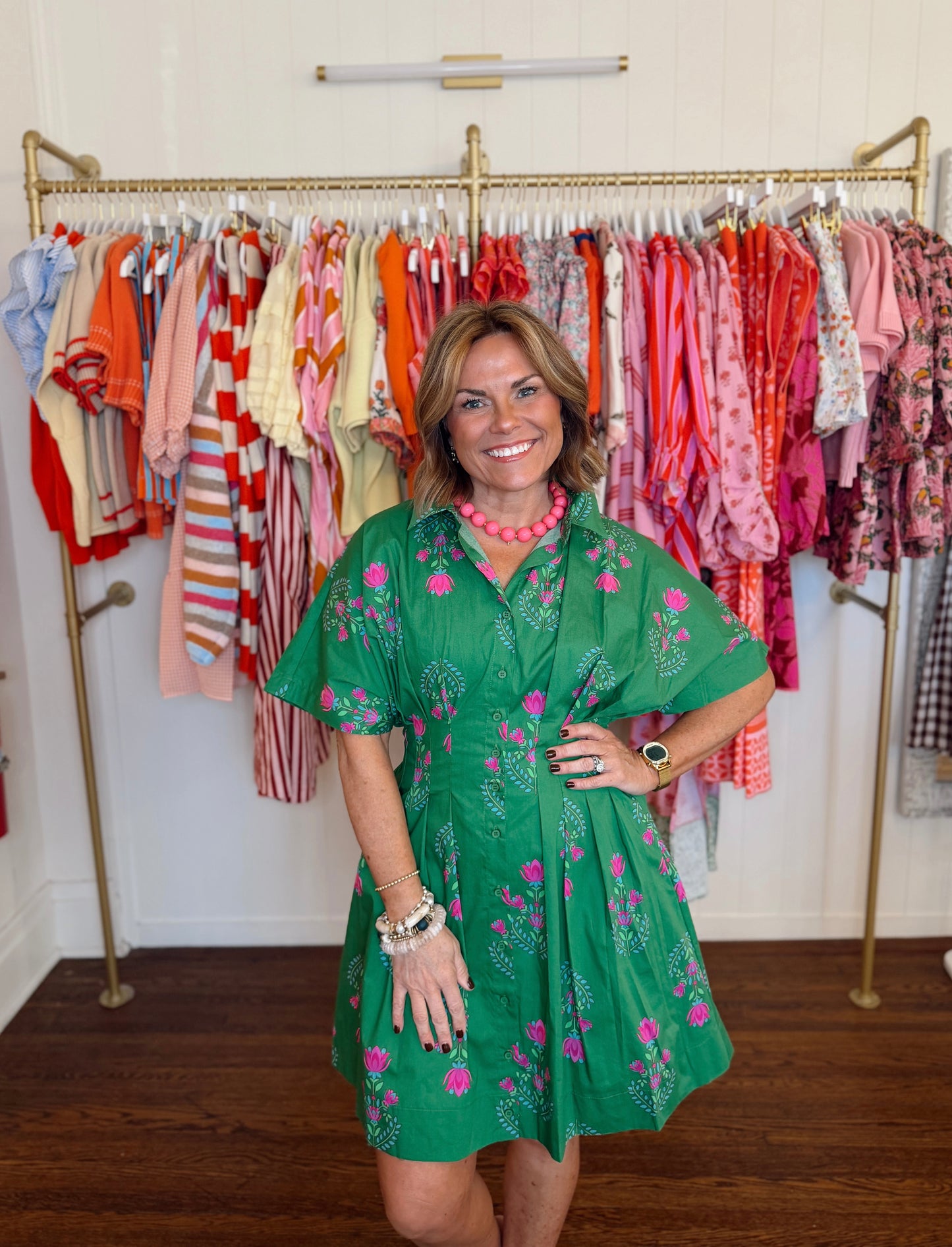 Saura Floral Alix Button Down Dress