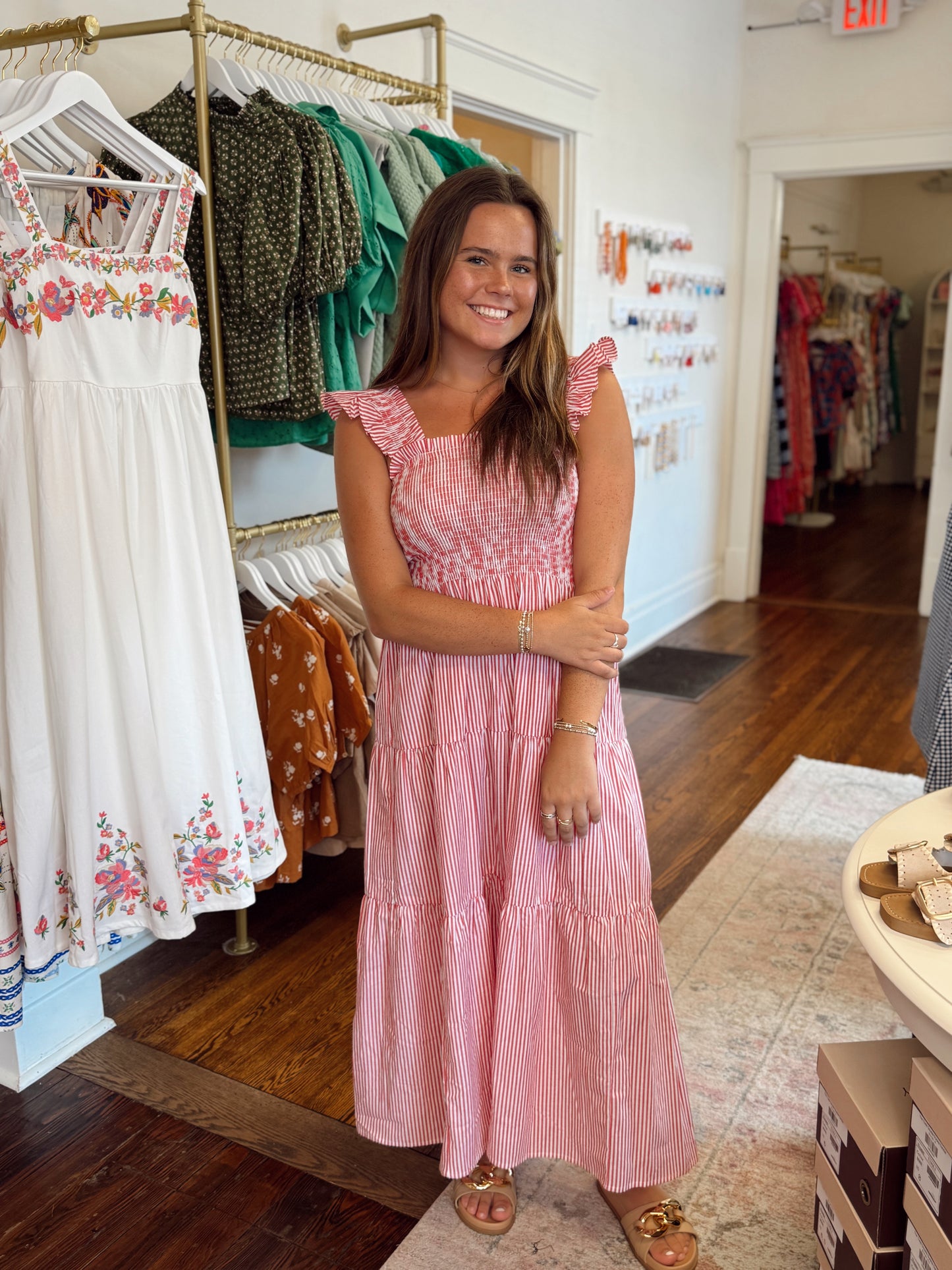 Rainier Red Stripe Maxi