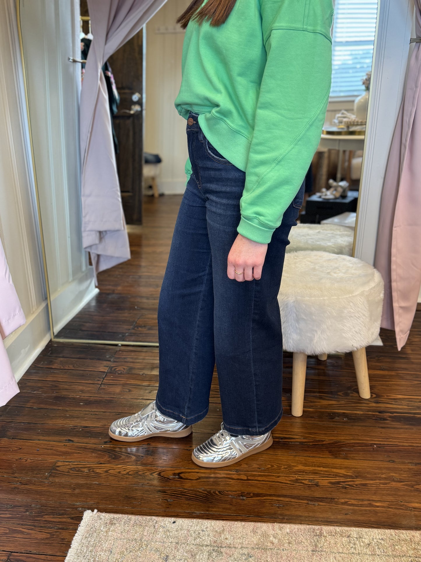 Dark Wash Wide Leg Jeans