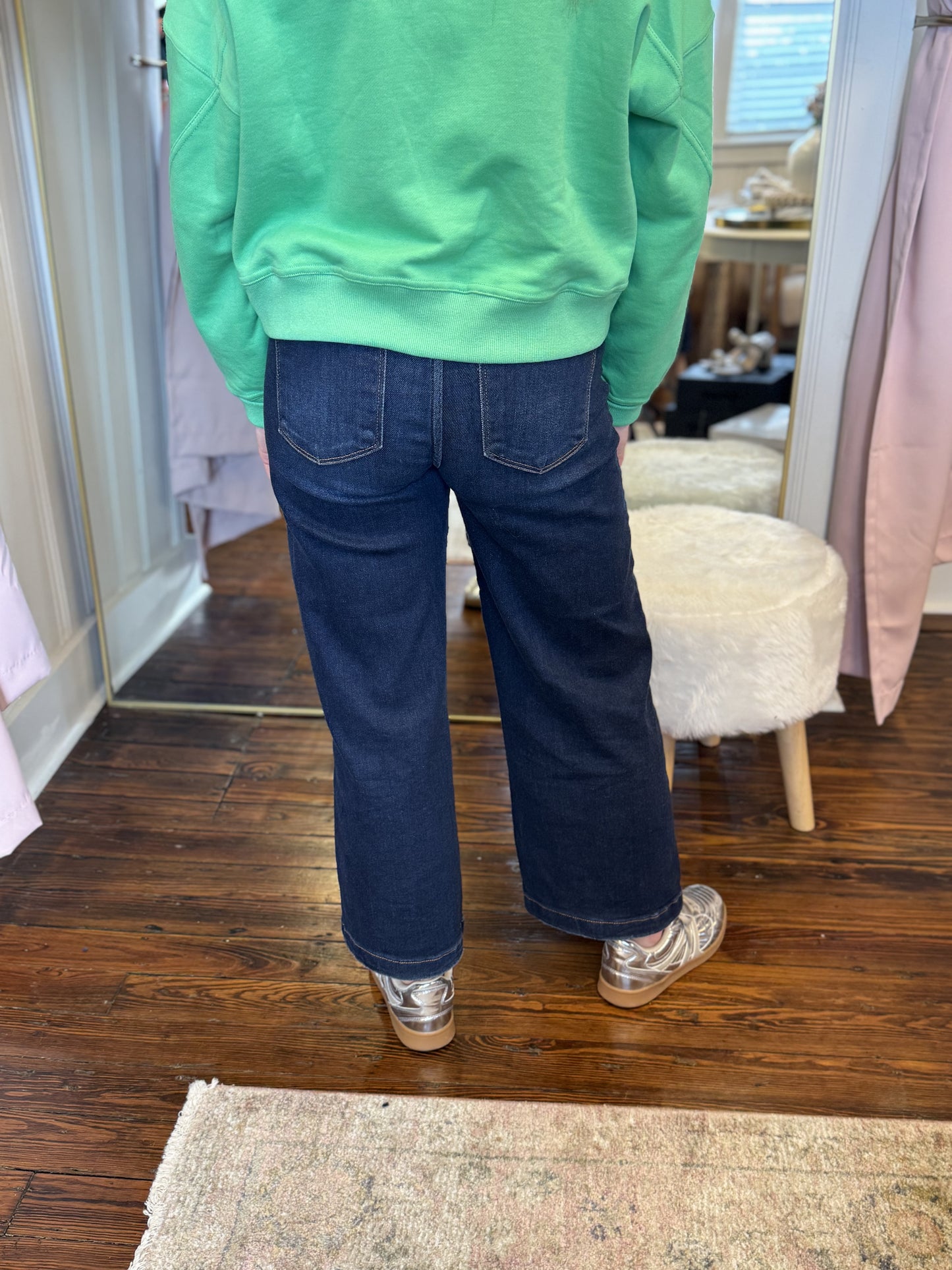 Dark Wash Wide Leg Jeans