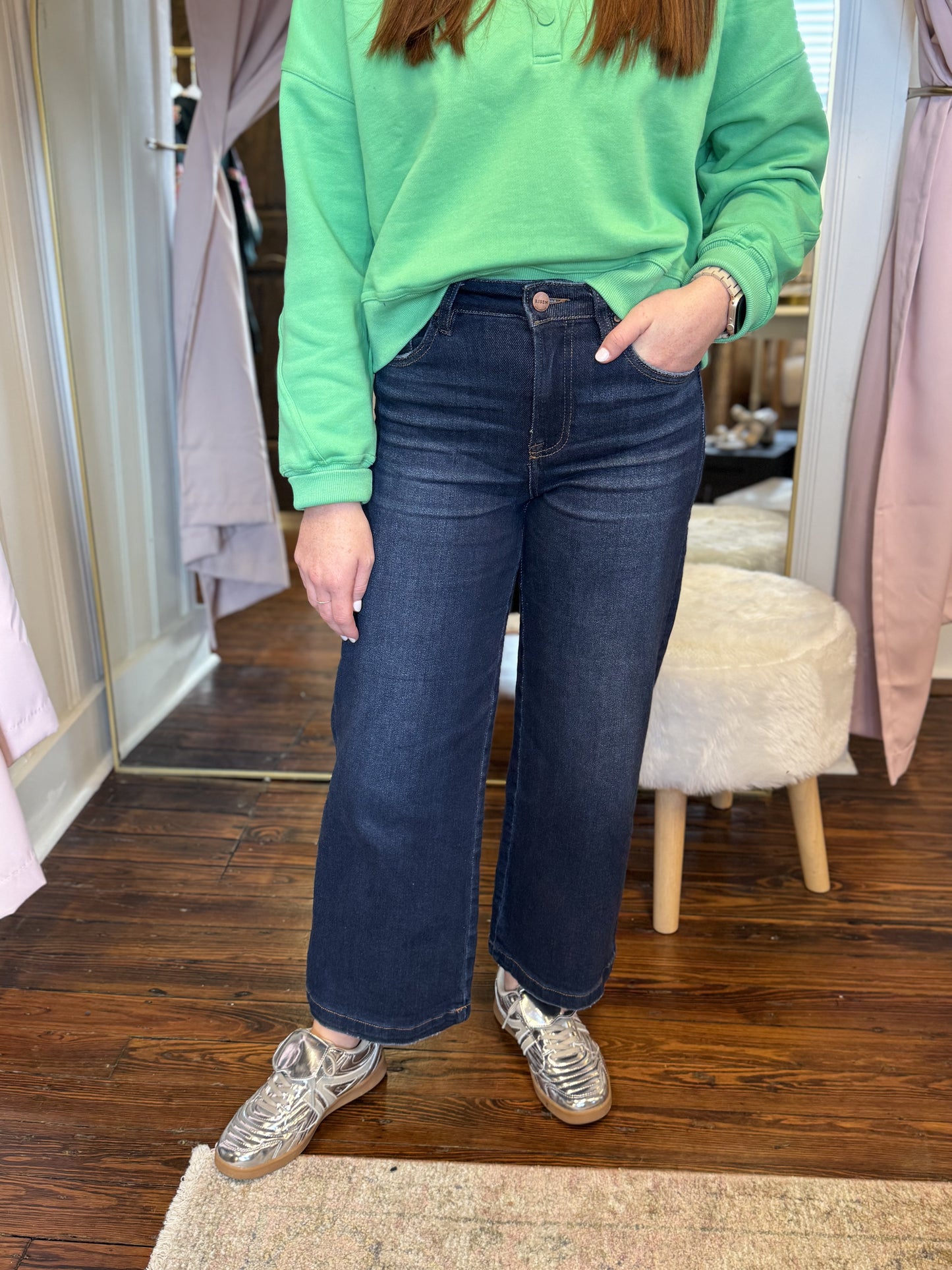 Dark Wash Wide Leg Jeans