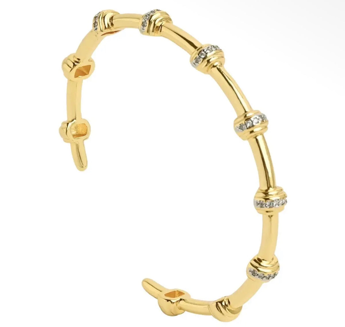 Sahira Pave Two Tone Studded Cuff