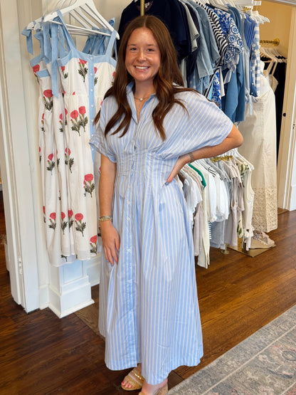 Jordan Pin Stripe Dolman Dress