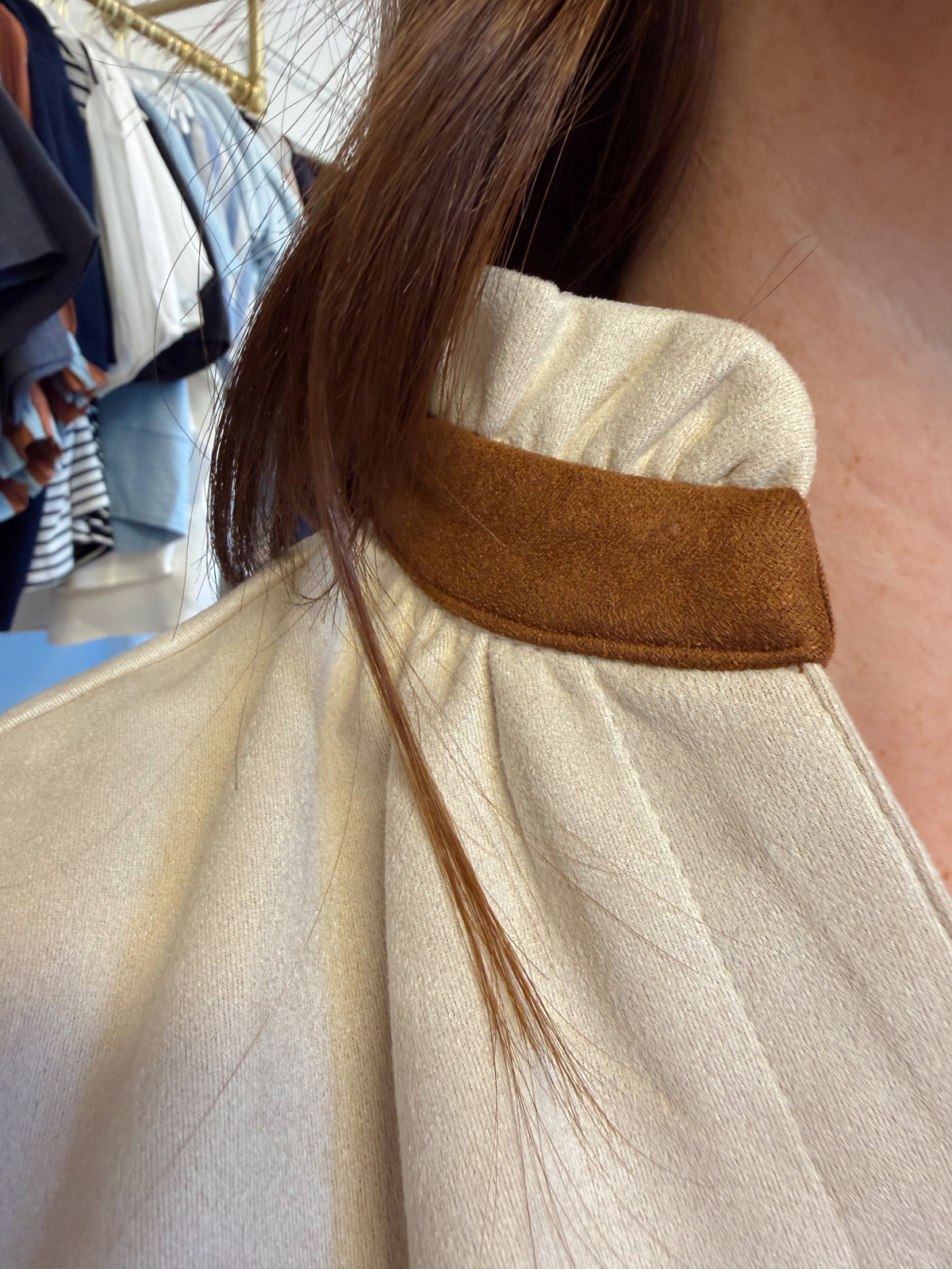 Reese Suede Detail Top